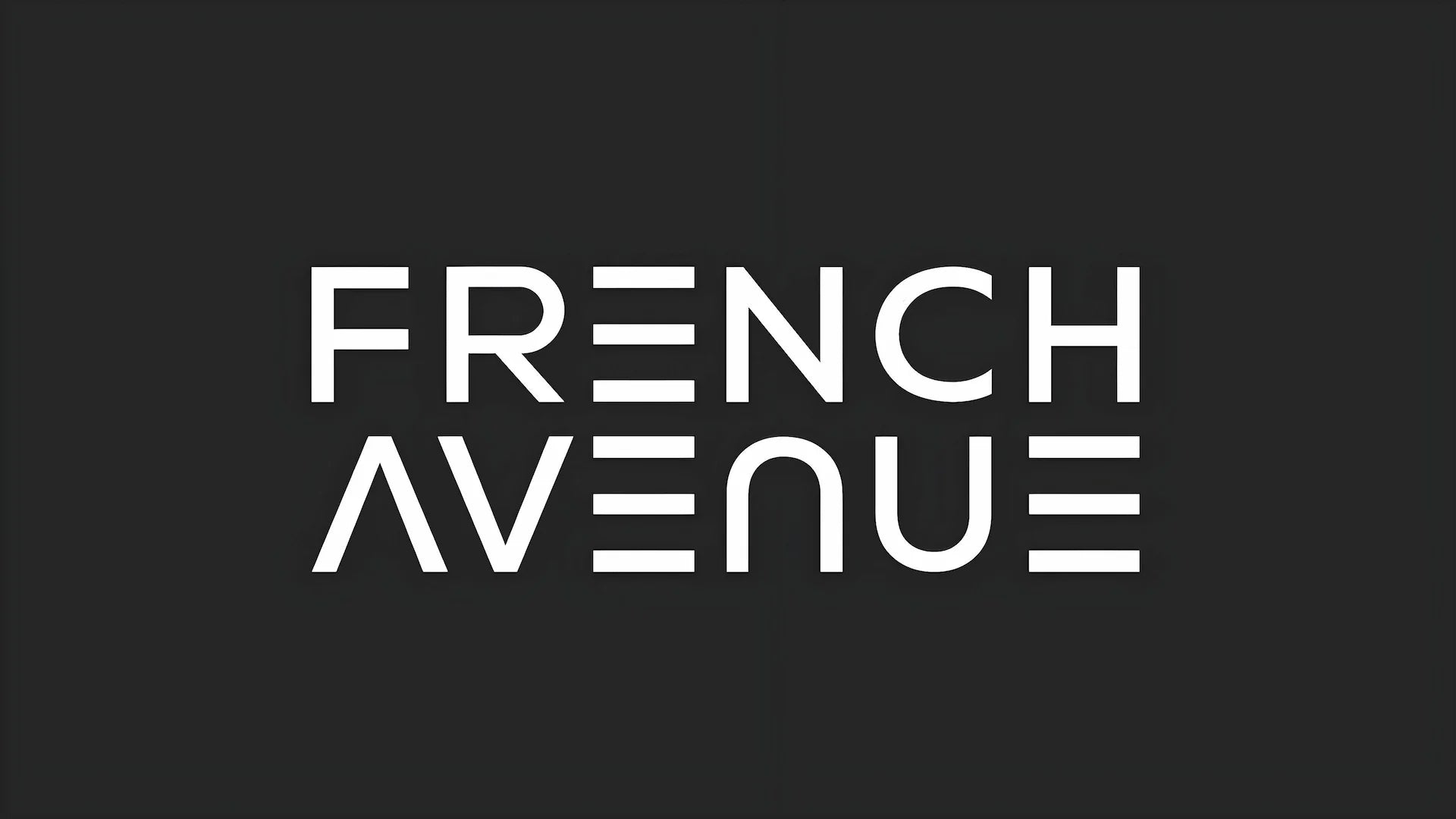 Logo blanco french avenue fondo negro
