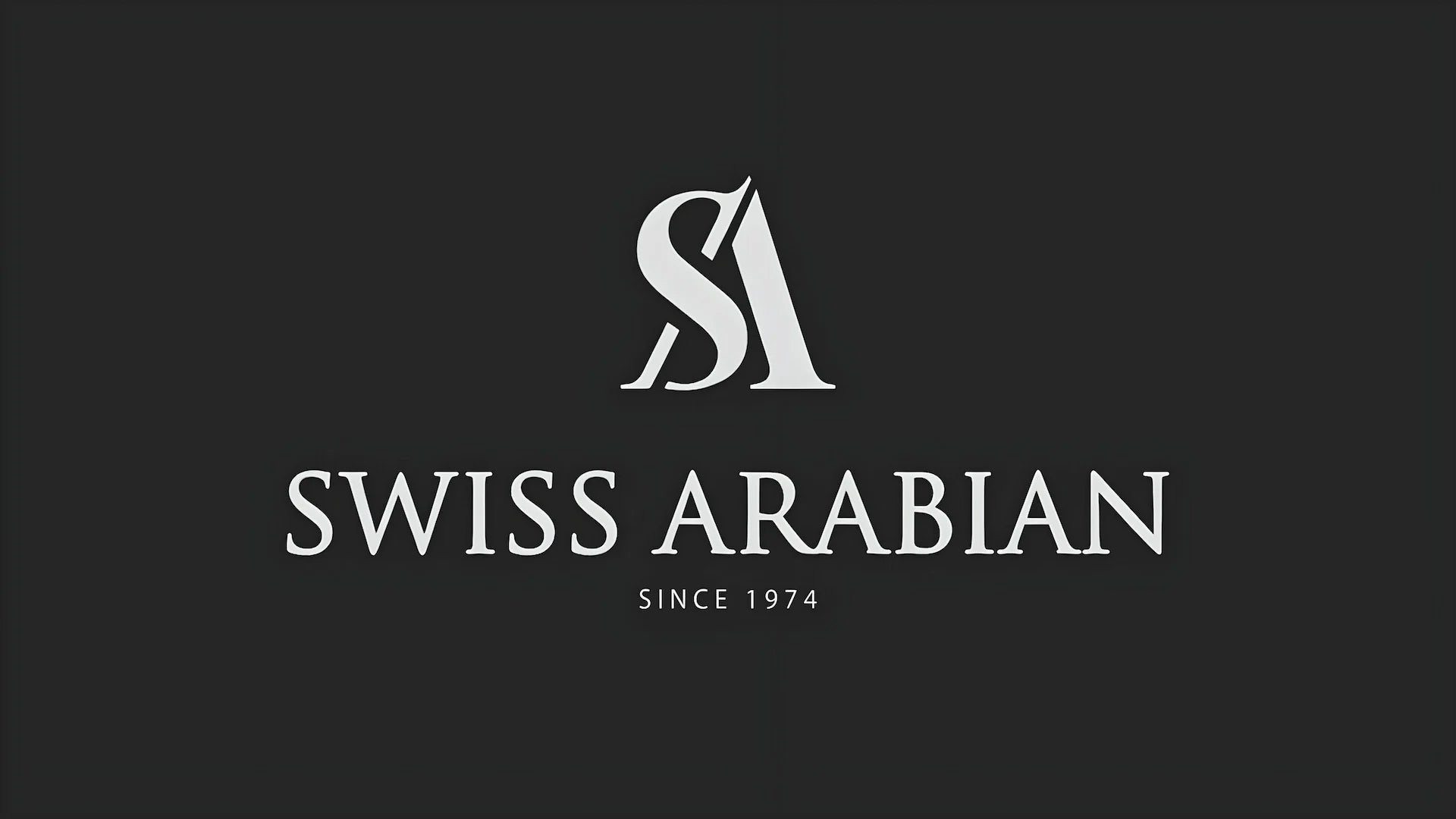 Logo blanco swiss arabian fondo negro