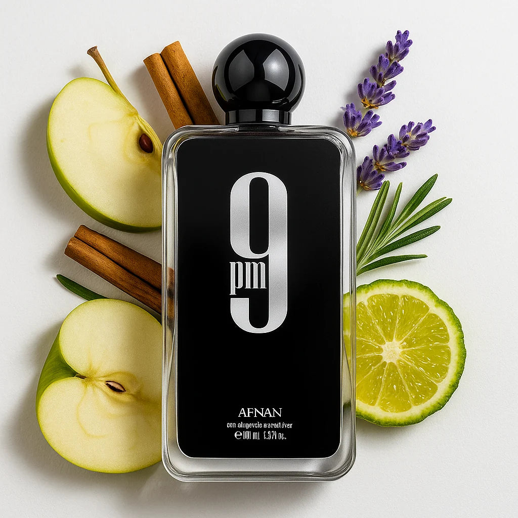 9PM_Afnan_Eau_de_Parfum_Para_Hombre_Fondo_Blanco_Manzana_Lavanda_Canela_Bergamota