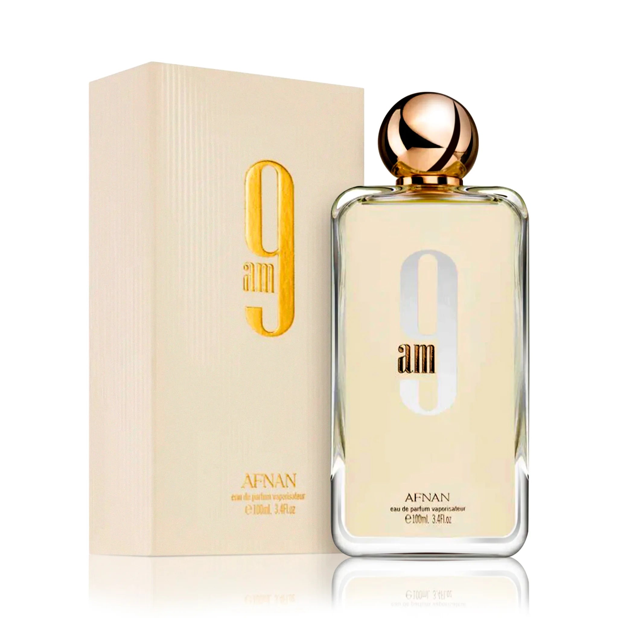 Frasco y caja del perfume 9am Afnan Eau de Parfum Para Mujer