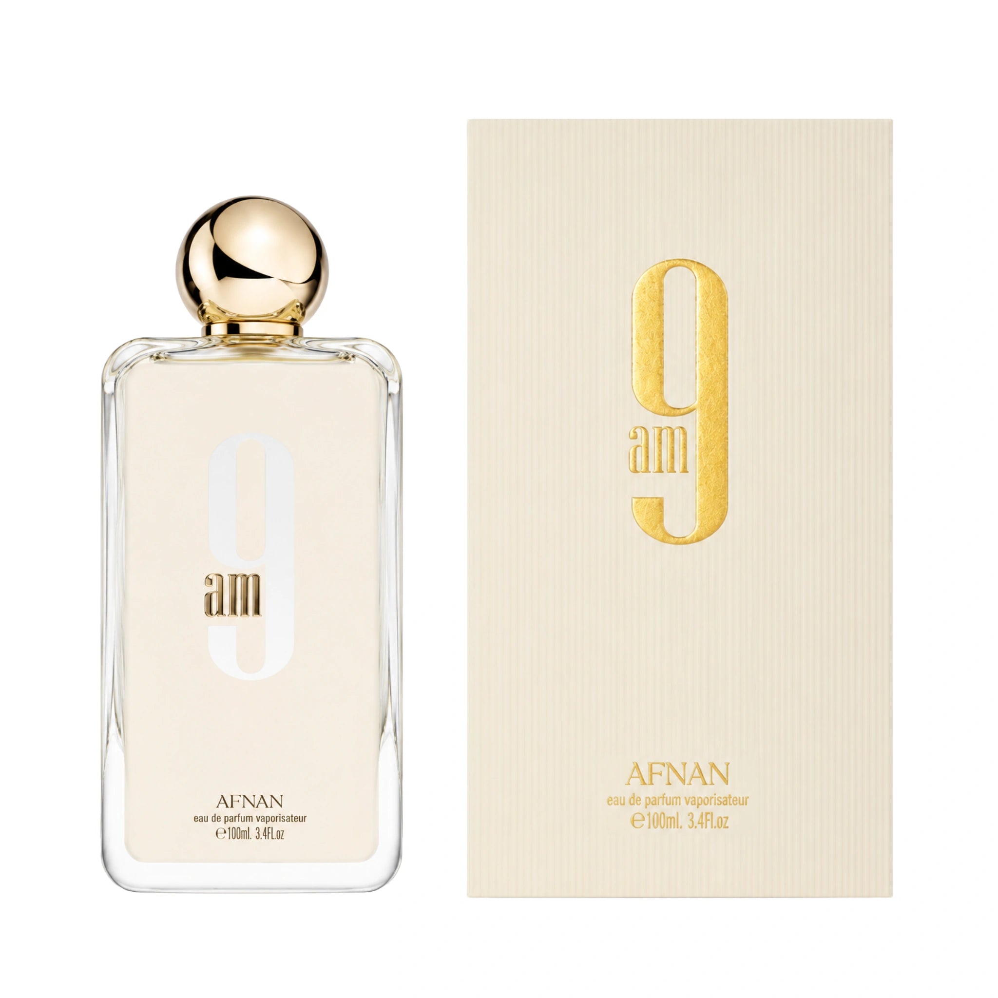 Frasco y caja del perfume 9am Afnan Eau de Parfum Para Mujer