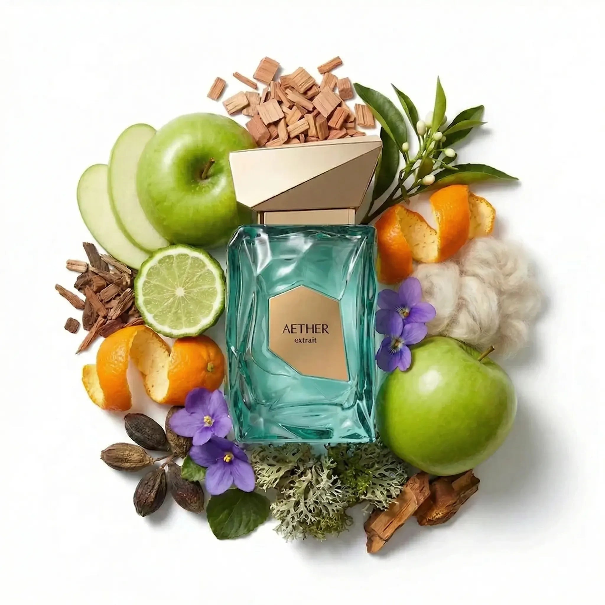 Aether French Avenue Extrait de Parfum Unisex con fondo de ingredientes