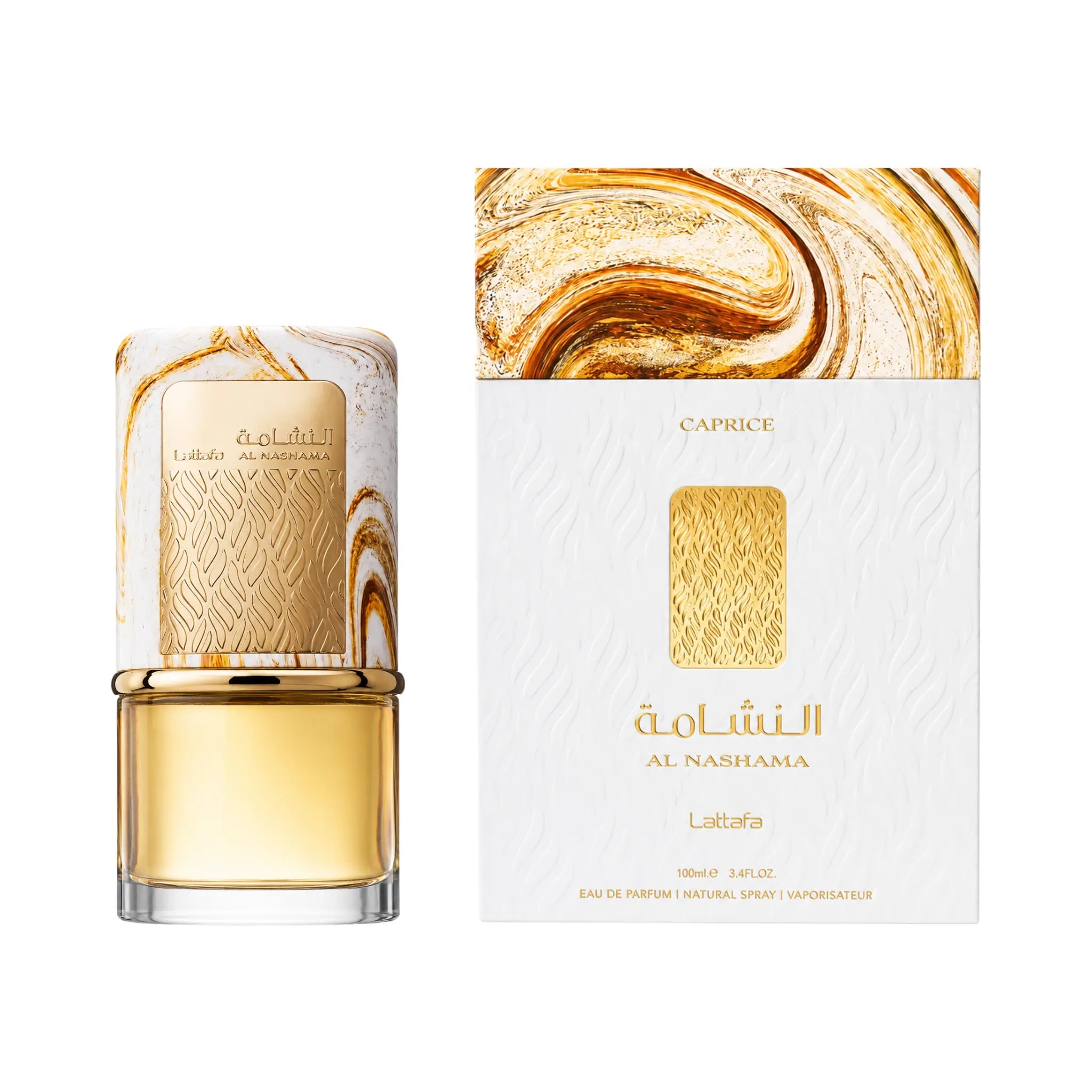 Frasco y caja de Al Nashama Lattafa Eau de Parfum Unisex