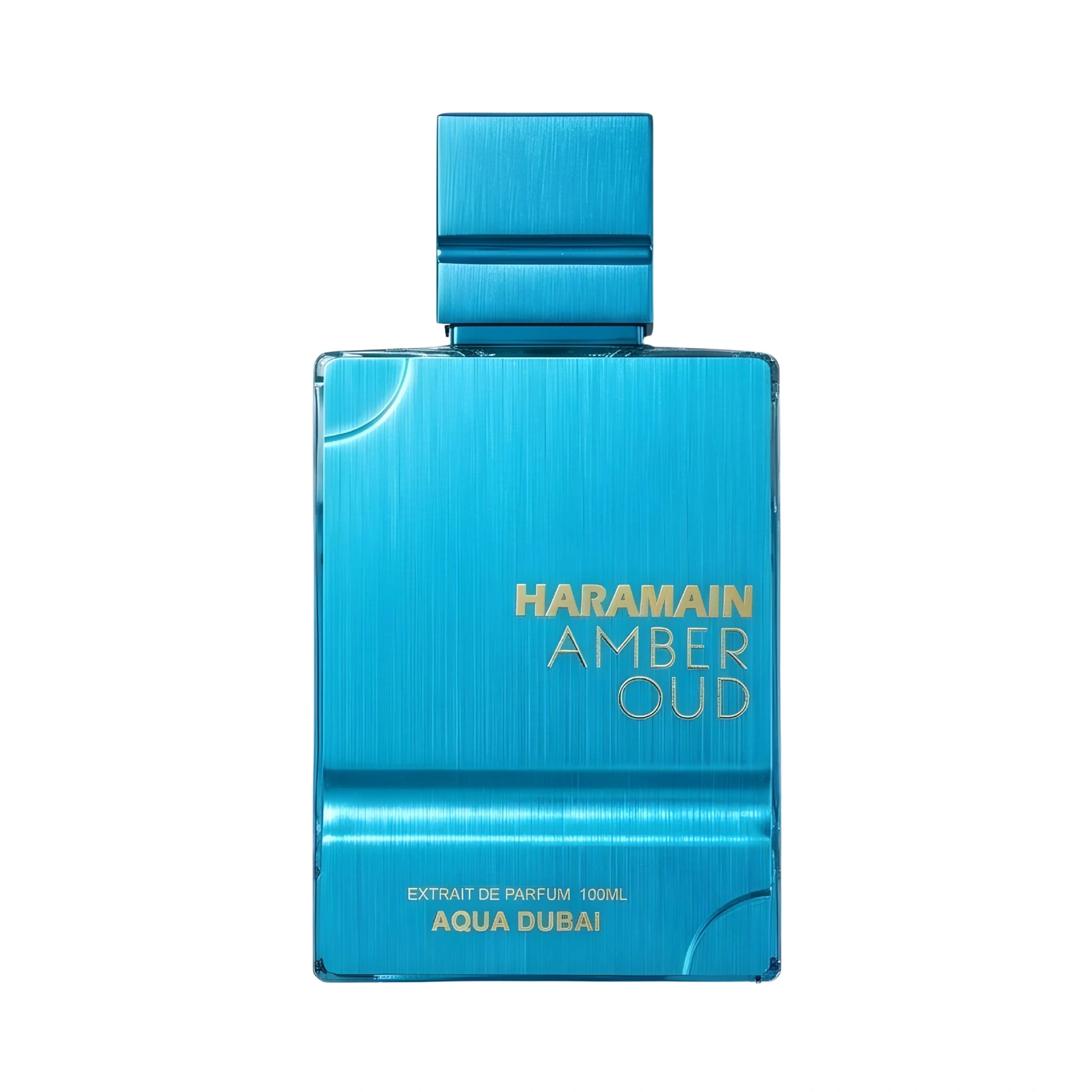 Frasco de Amber Oud Aqua Dubai Al Haramain Extrait de Parfum Unisex