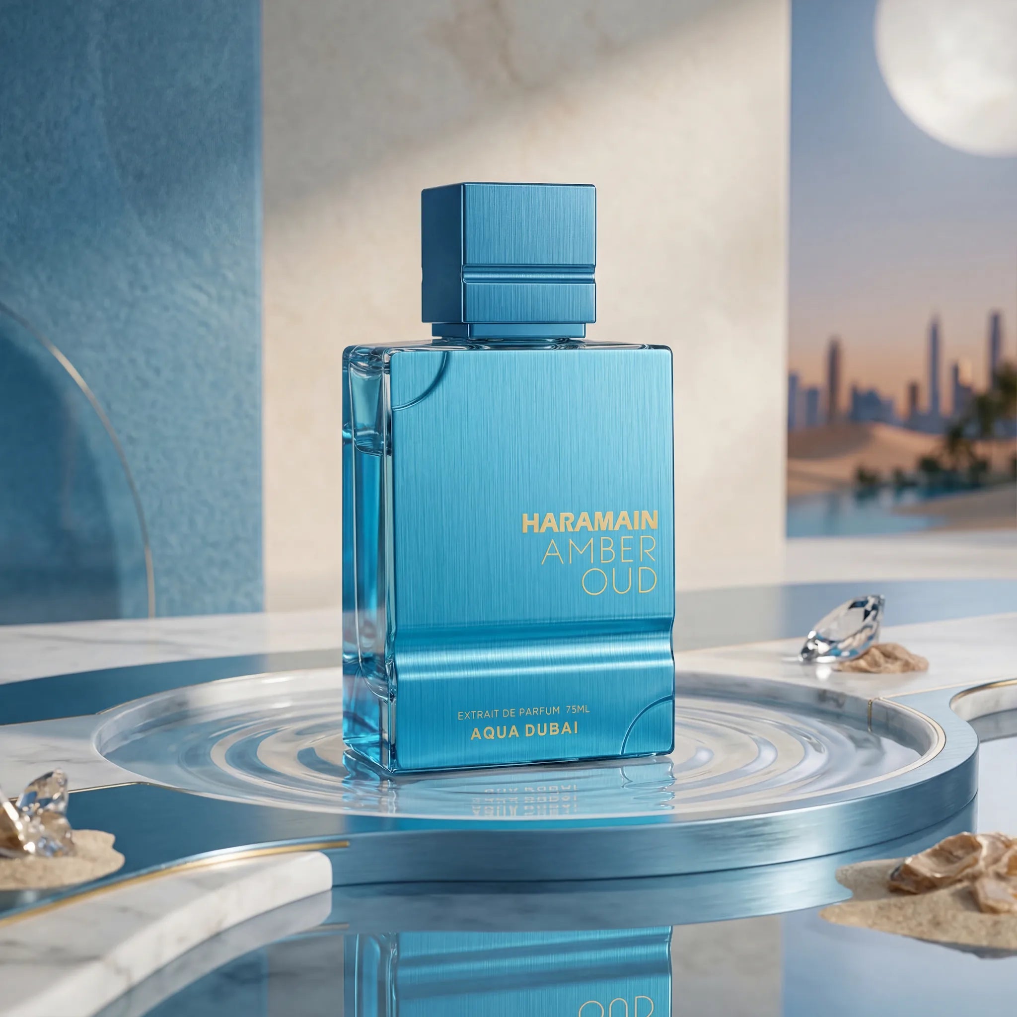 Amber_Oud_Aqua_Dubai_Al_Haramain_Fondo_Artistico