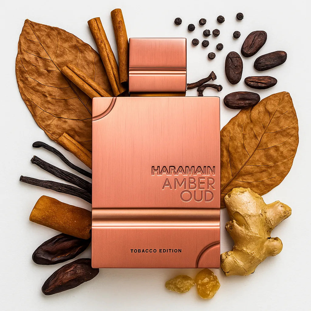 Amber_Oud_Tobacco_Edition_Al_Haramain_Eau_de_Parfum_Unisex_Fondo_Blanco_Tabaco_Canela_Jengibre_Pimienta_Vainilla_Cacao_Incienso
