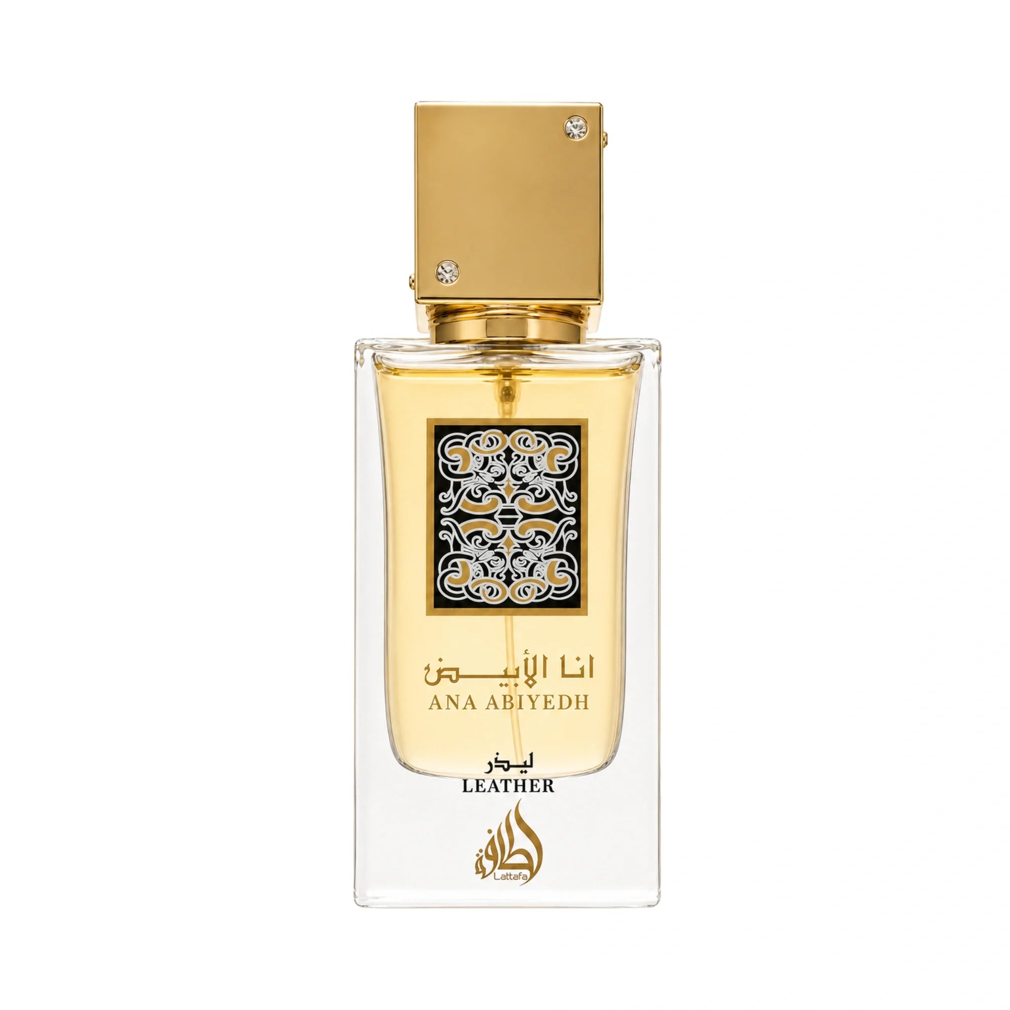 Frasco del Ana Abiyedh Leather Lattafa Eau de Parfum Para Hombre