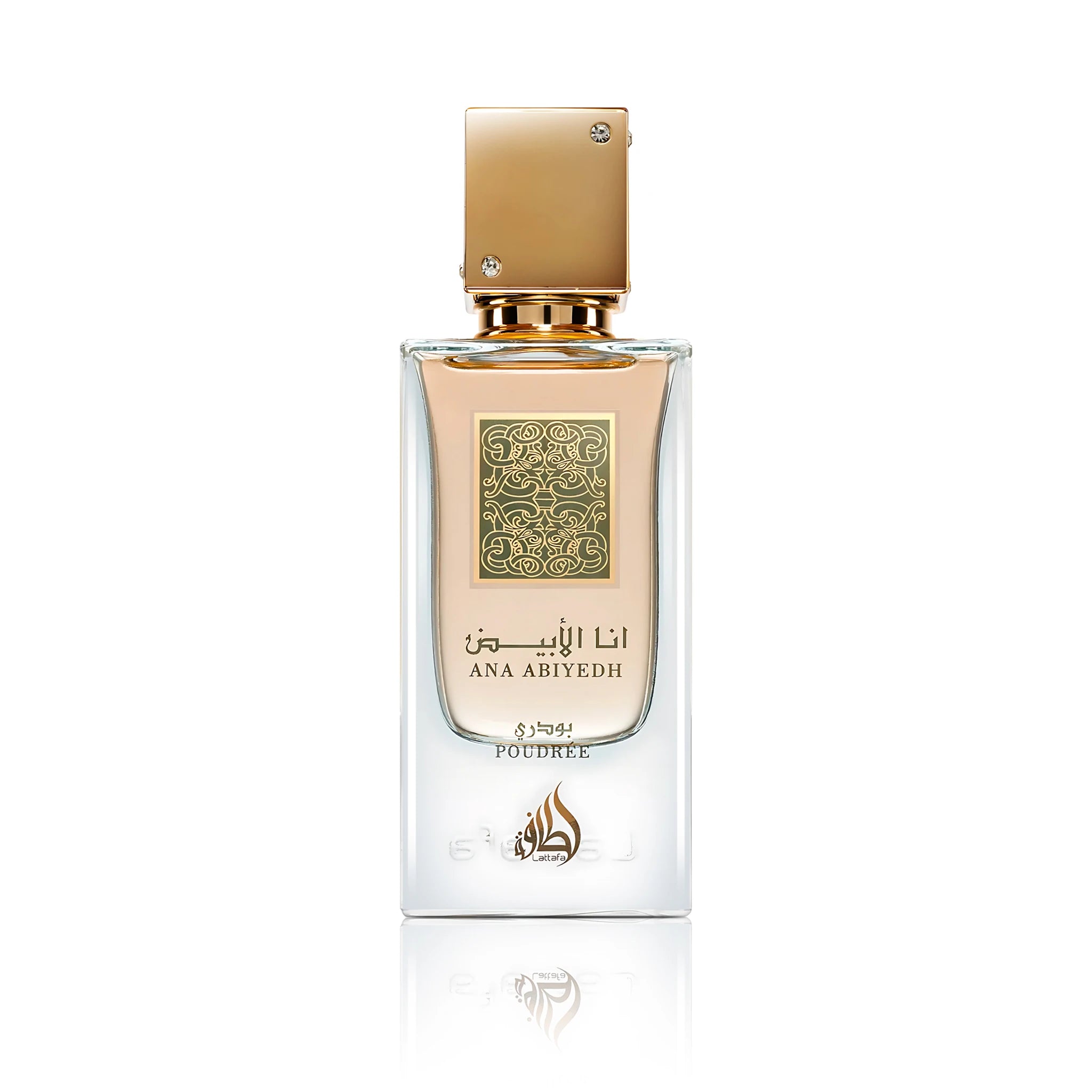 Frasco del Ana Abyedh Poudrée Lattafa Eau de Parfum Para Mujer