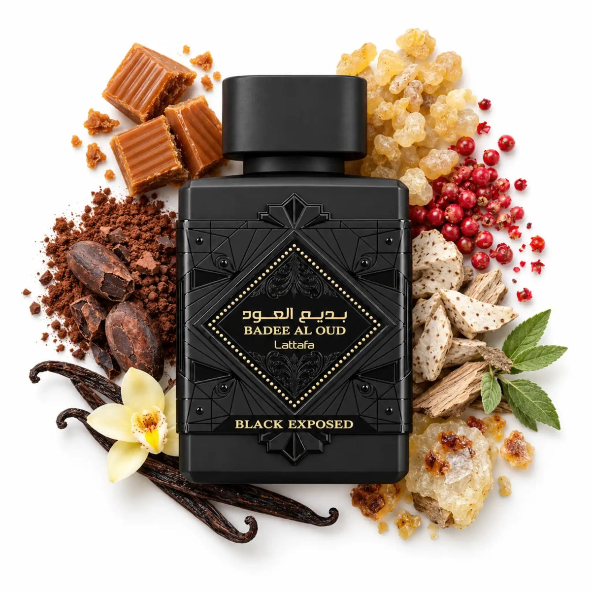 Ingredientes de Bade'e Al Oud Black Exposed Lattafa Eau de Parfum