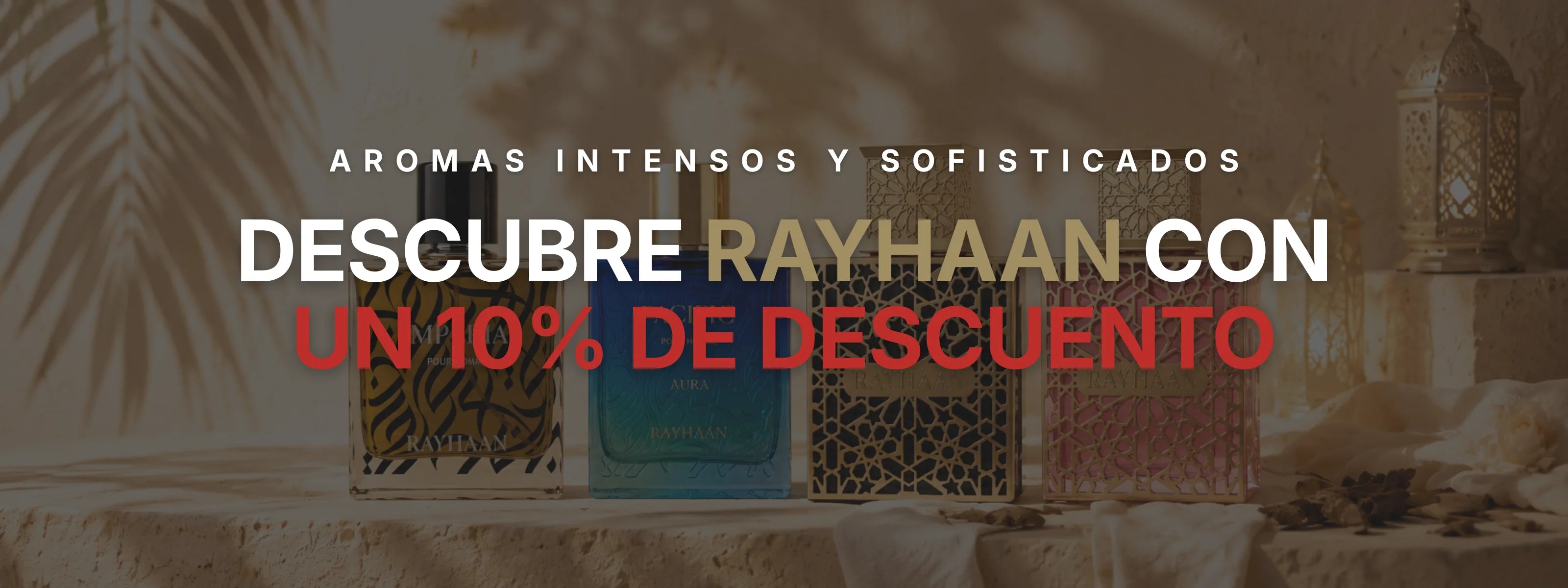 Banner promocion 10% descuento rayhaan
