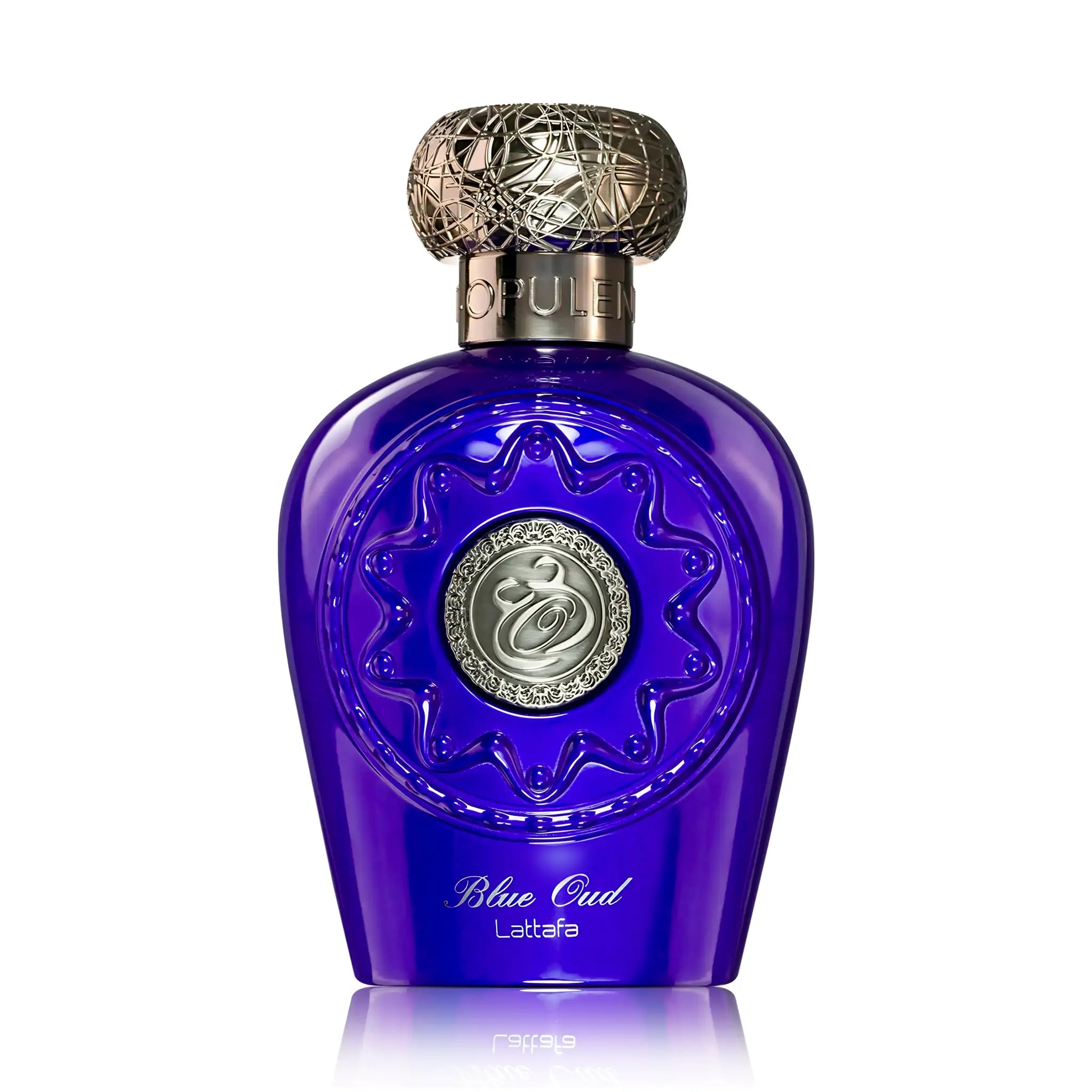 Frasco de Blue Oud Lattafa Eau de Parfum Unisex