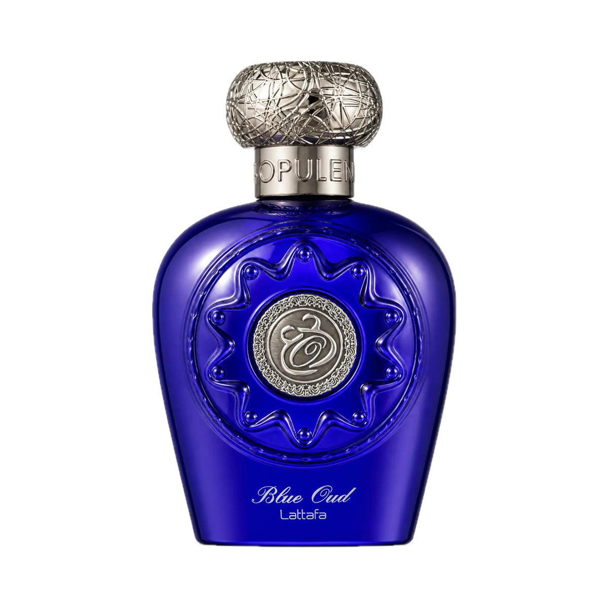 Frasco de Blue Oud Lattafa Eau de Parfum Unisex