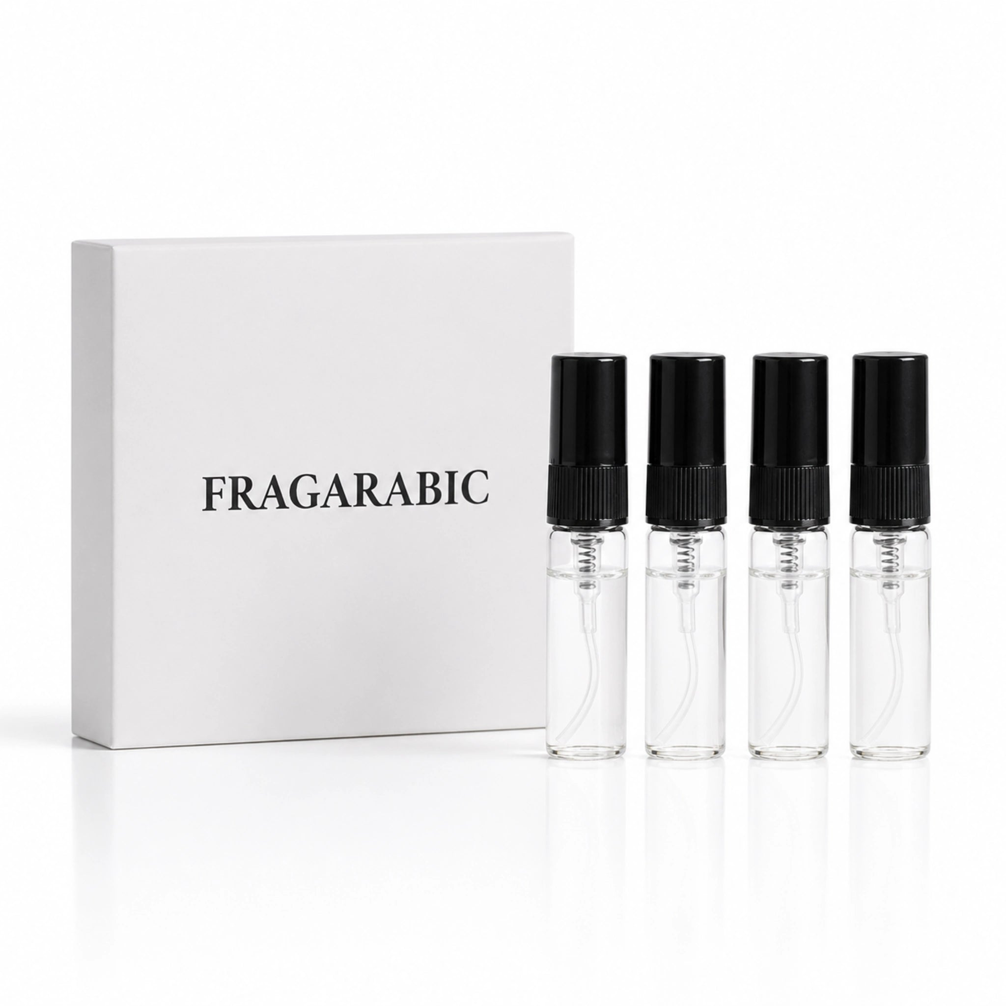Muestras perfumes árabes con caja fragarabic