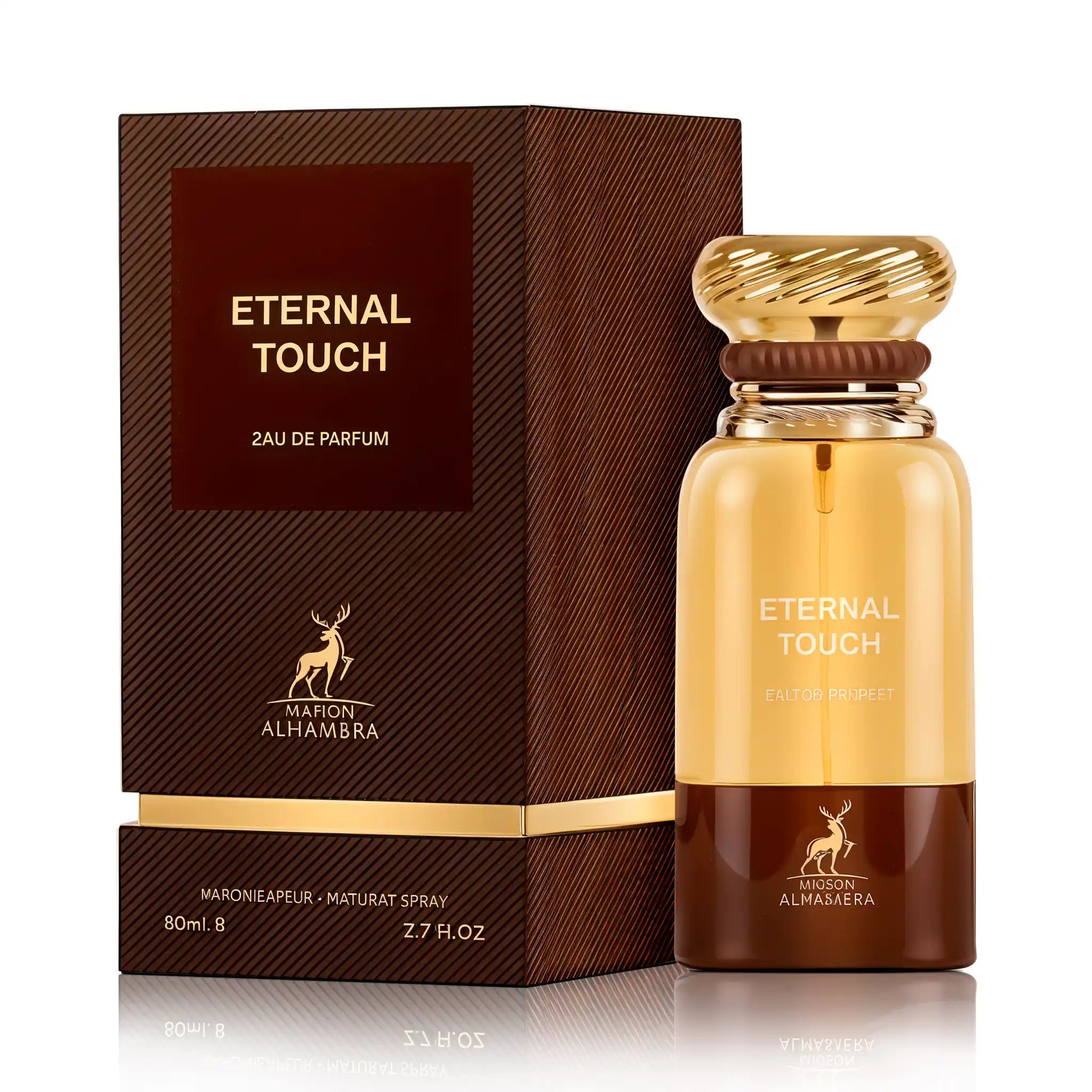 Frasco y caja del Eternal Touch Maison Alhambra Eau de Parfum Hombre