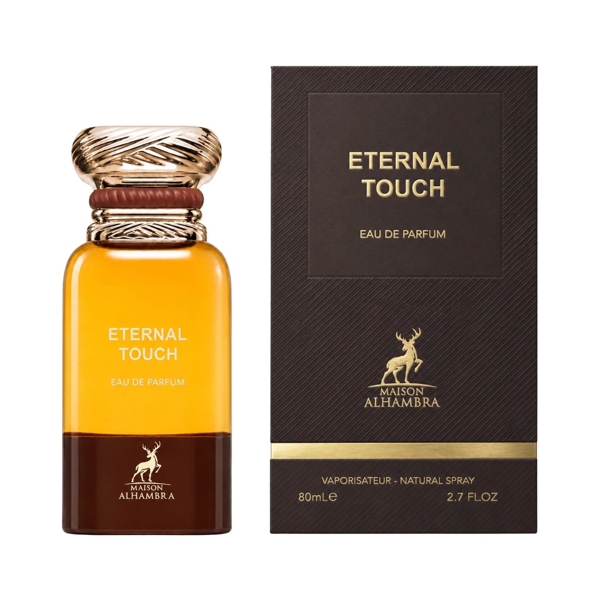 Frasco y caja del Eternal Touch Maison Alhambra Eau de Parfum Hombre