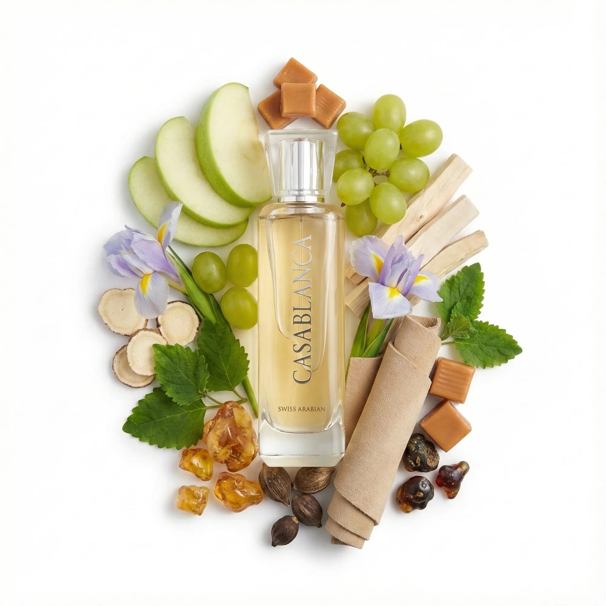 Casablanca_Swiss_Arabian_Eau_de_Parfum_Unisex_1_Fondo_Blanco_Manzana_Uva