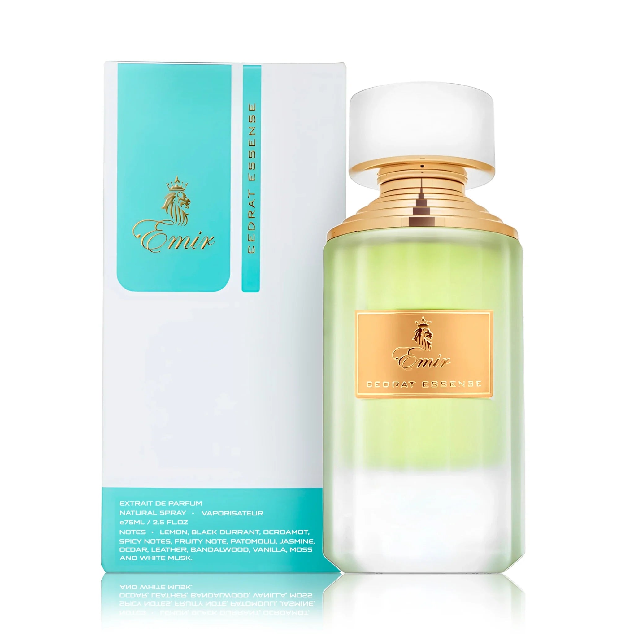 Frasco y caja de Cedrat Essence Emir Extrait de Parfum Unisex