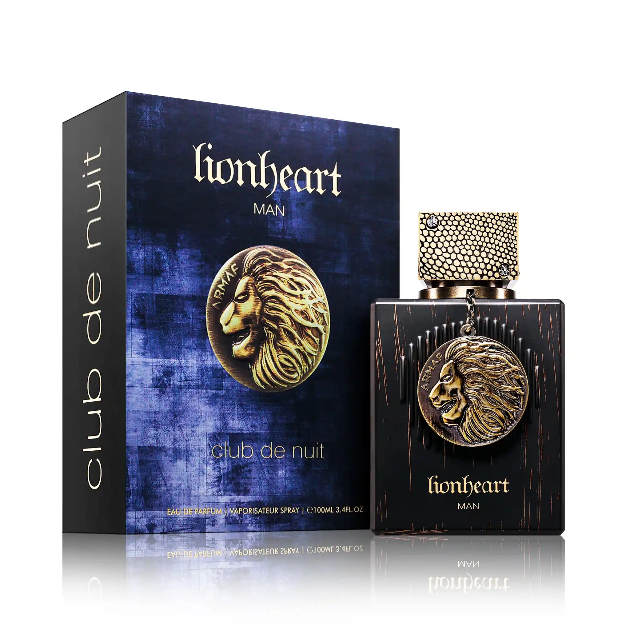 Frasco y caja del Club De Nuit Lionheart Man Armaf Eau de Parfum Para Hombre