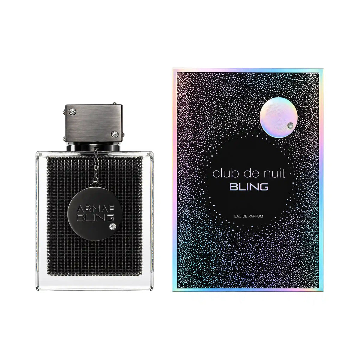 Botella y caja de Club de Nuit Bling Armaf Eau de Parfum