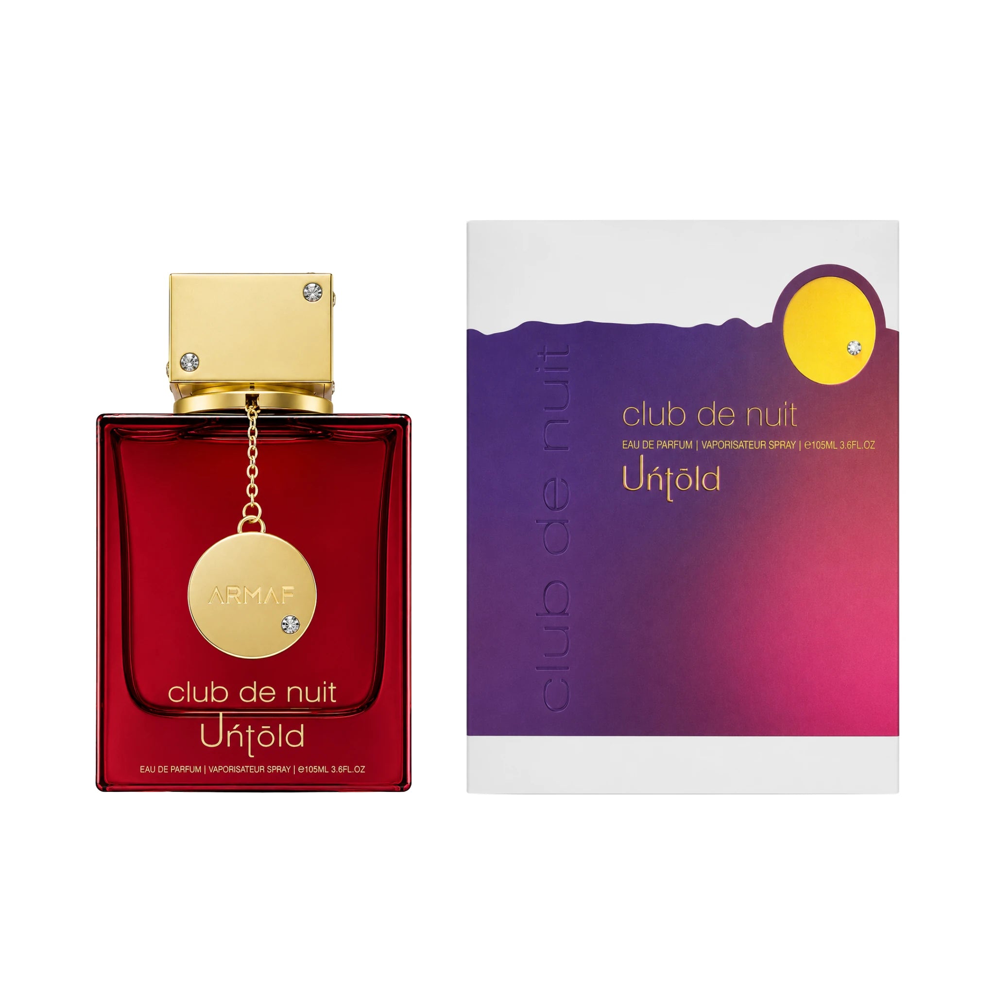 Foto grontal del Club de Nuit Untold Armaf Eau de Parfum Unisex fondo blanco
