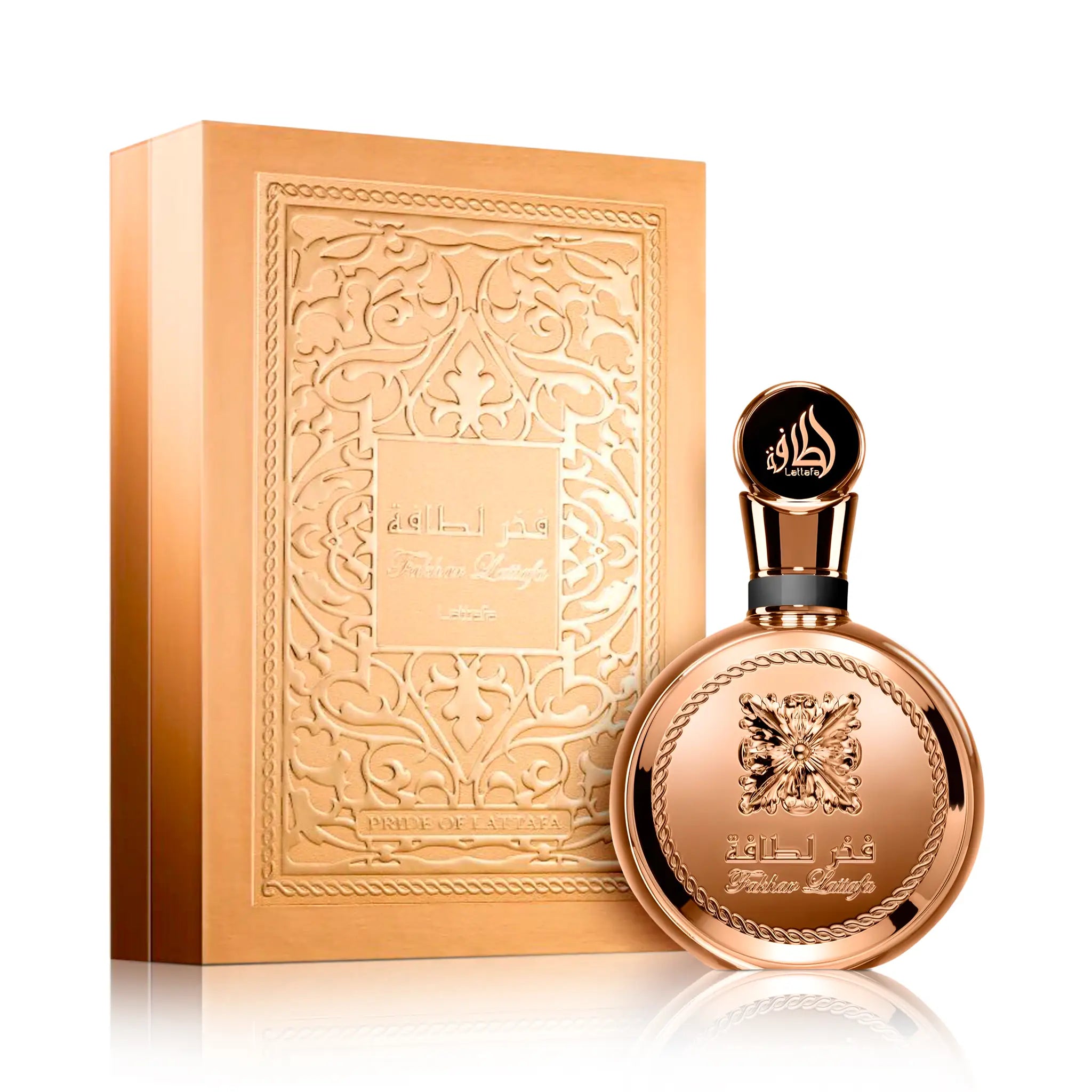 Frasco y caja del Fakhar Extrait Eau de Parfum Unisex