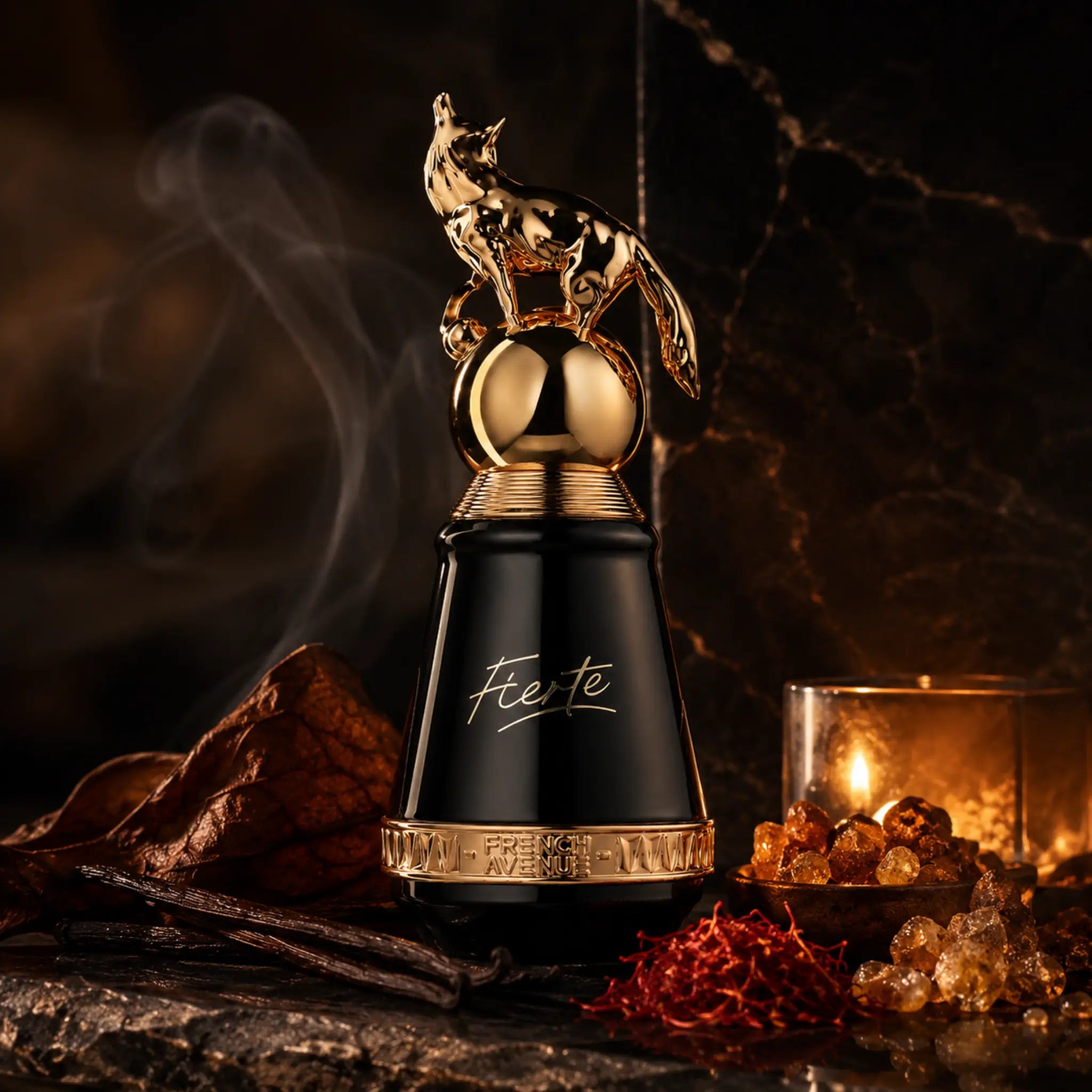 Fierte French Avenue Eau de Parfum con fondo creativo