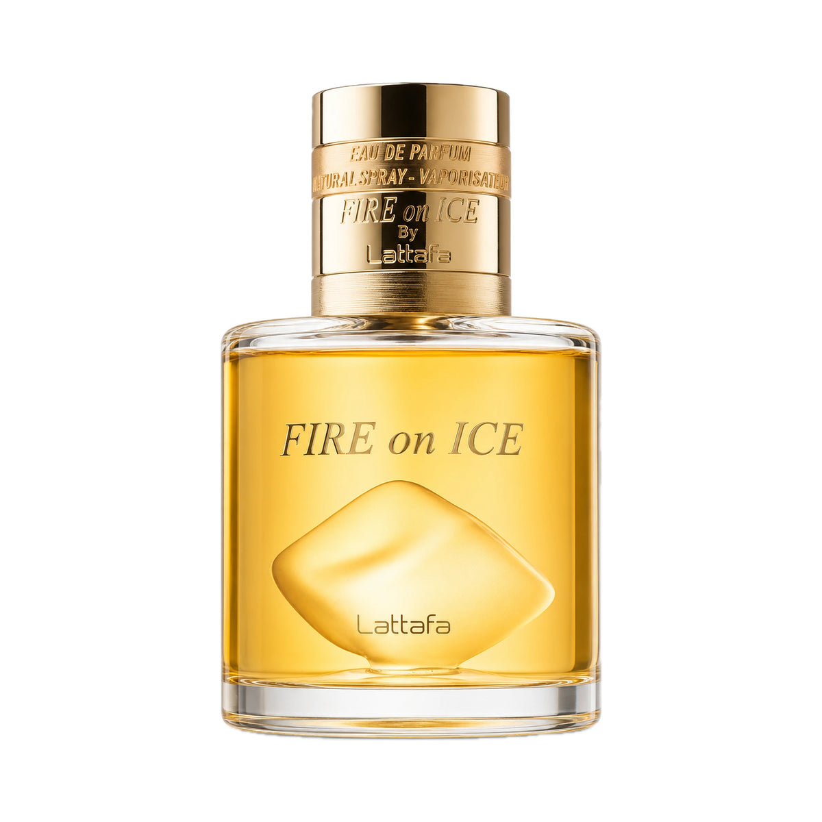 Frasco de Fire On Ice Lattafa Eau de Parfum Unisex
