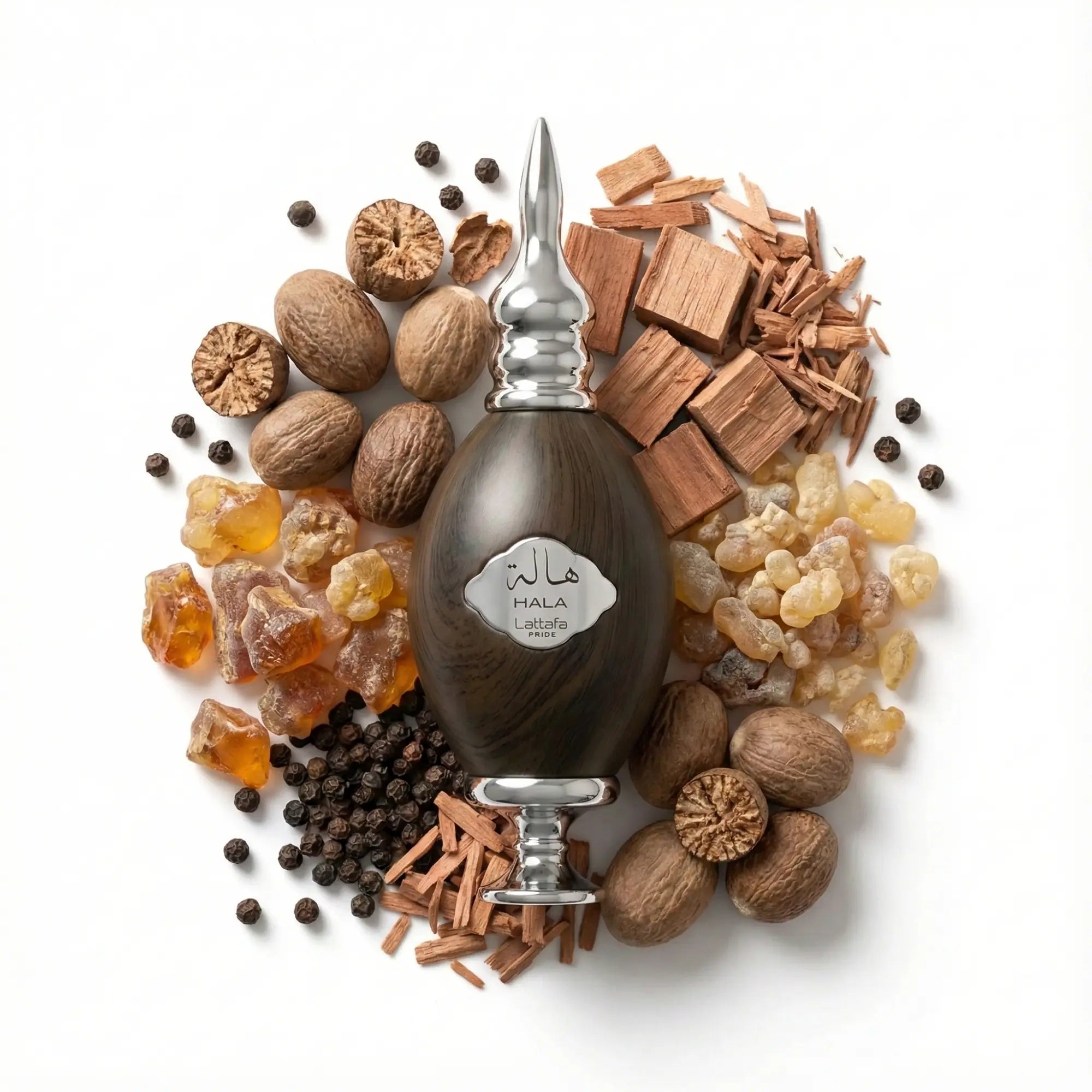 Hala_Lattafa_Eau_de_Parfum_Unisex_Fondo_Blanco_Pimienta_Nuez_Cedro_Ambar_Incienso_Ladano