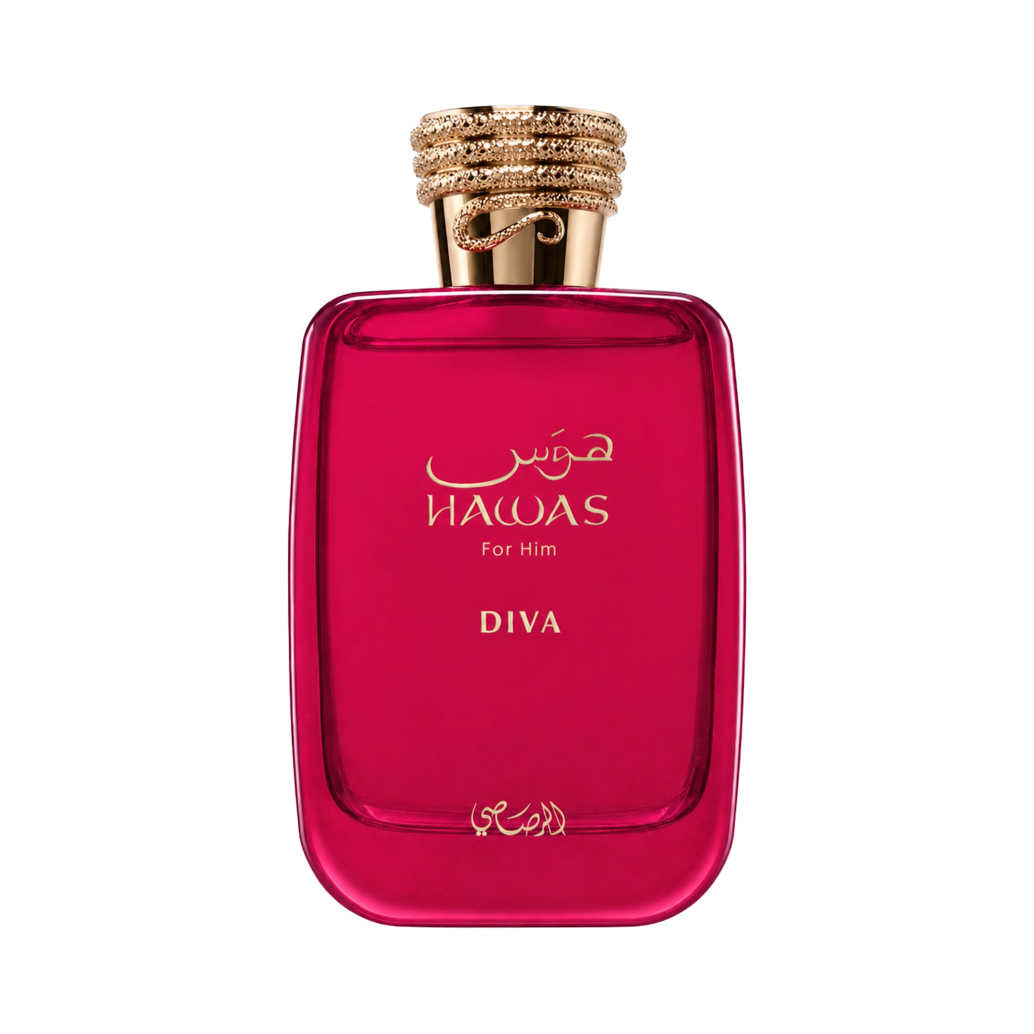 Botella de Hawas Diva Rasasi Eau de Parfum