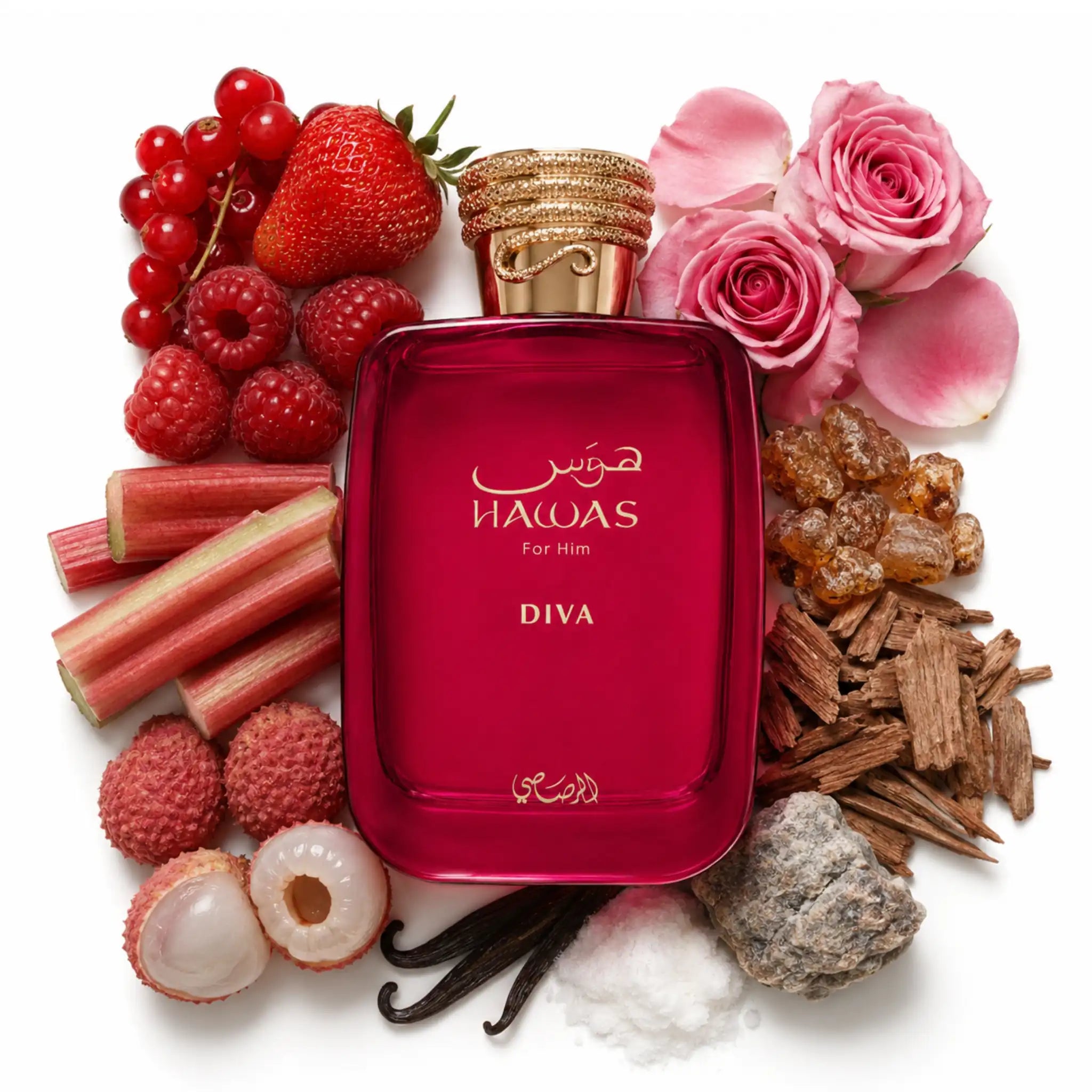 Ingredientes del perfume Hawas Diva Rasasi Eau de Parfum