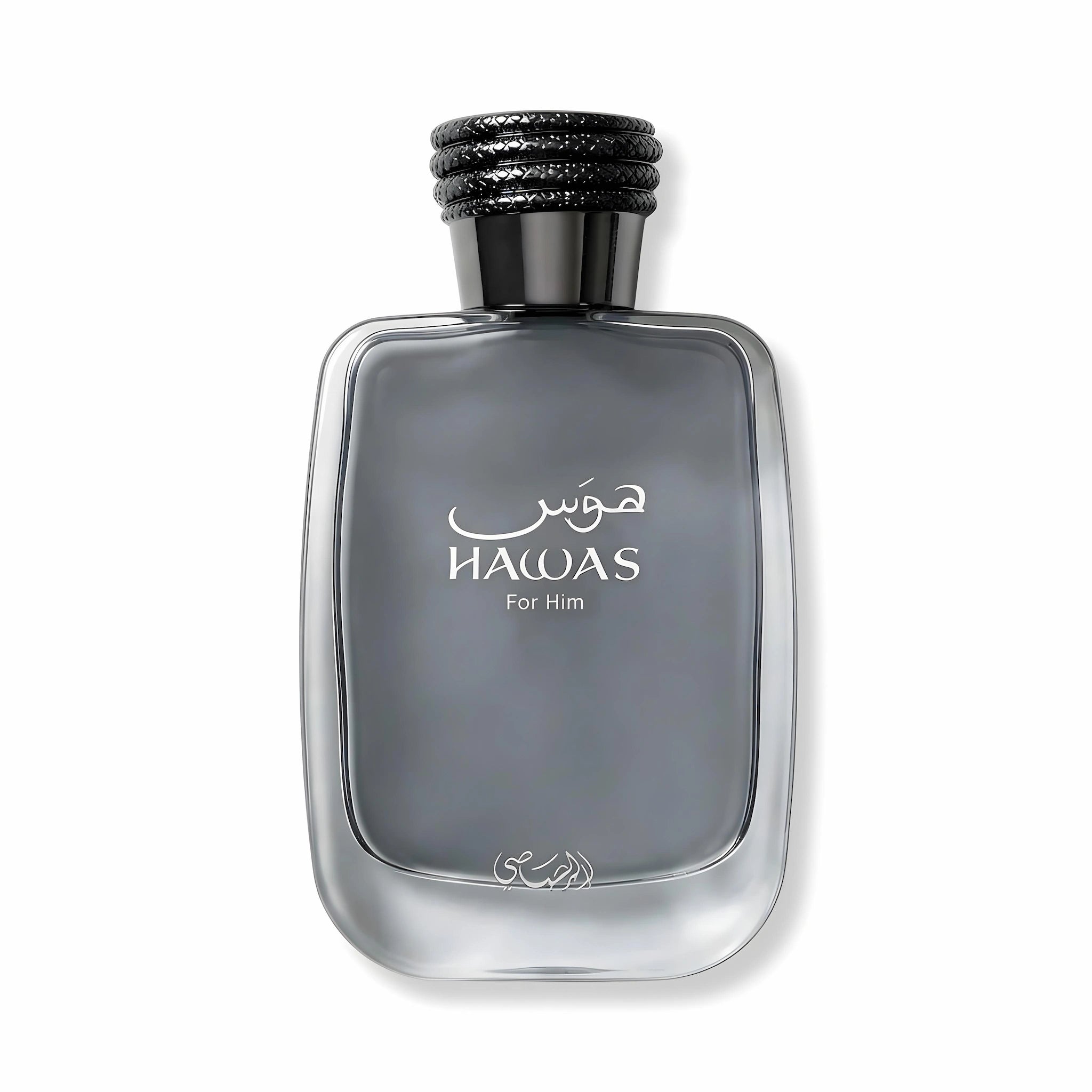 Frontal del Hawas For Him Rasasi Eau de Parfum Para Hombre fondo blanco