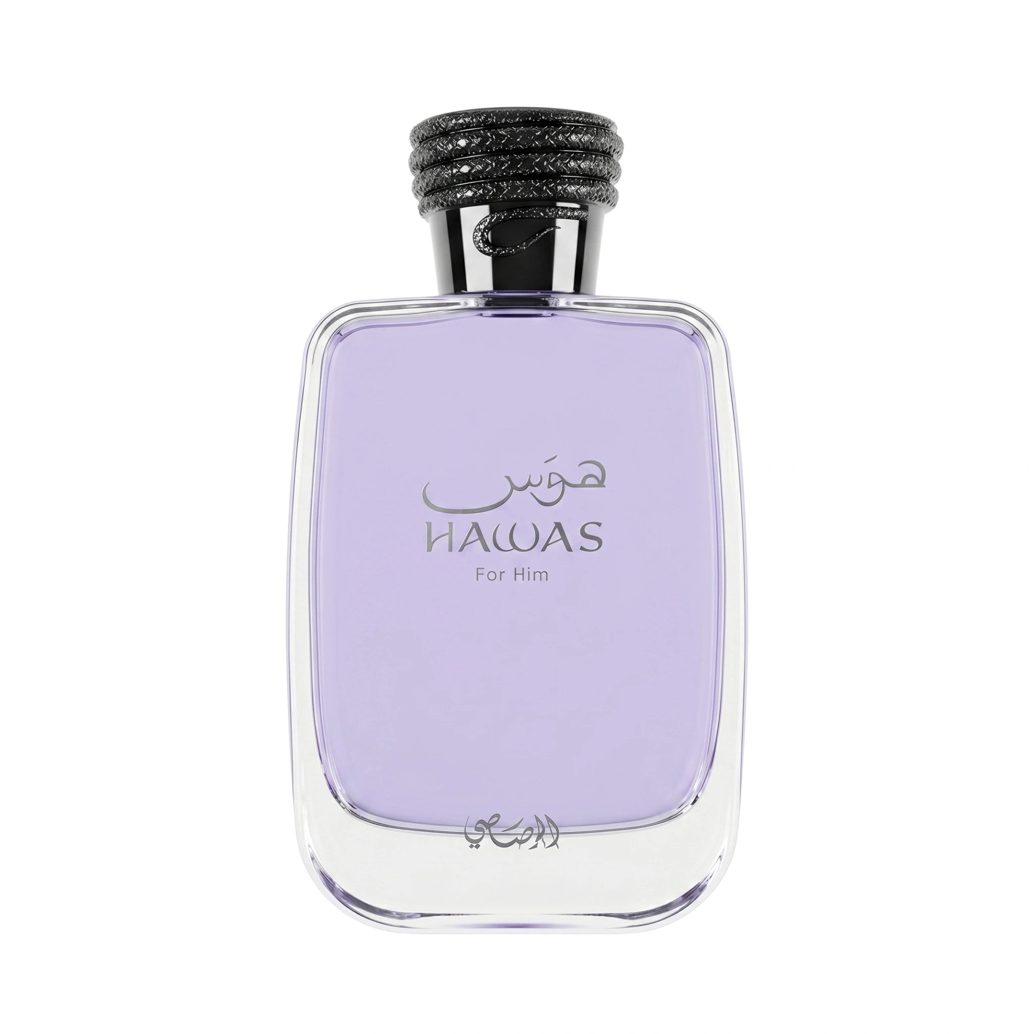 Frontal del Hawas For Him Rasasi Eau de Parfum Para Hombre fondo blanco