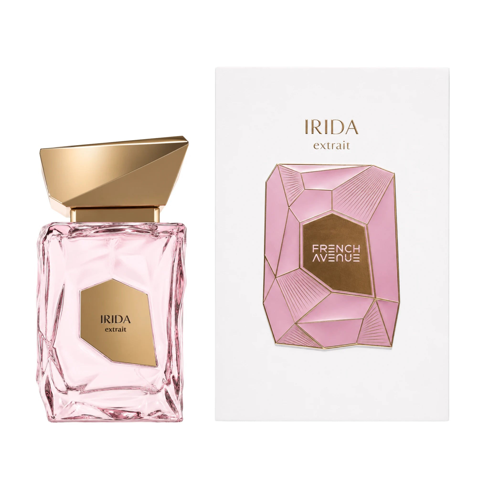 Caja y botella de Irida French Avenue Eau de Parfum