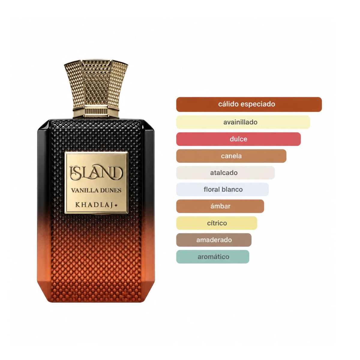 Aromas de Island Vanilla Dunes Khadlaj Extrait de Parfum con aromas