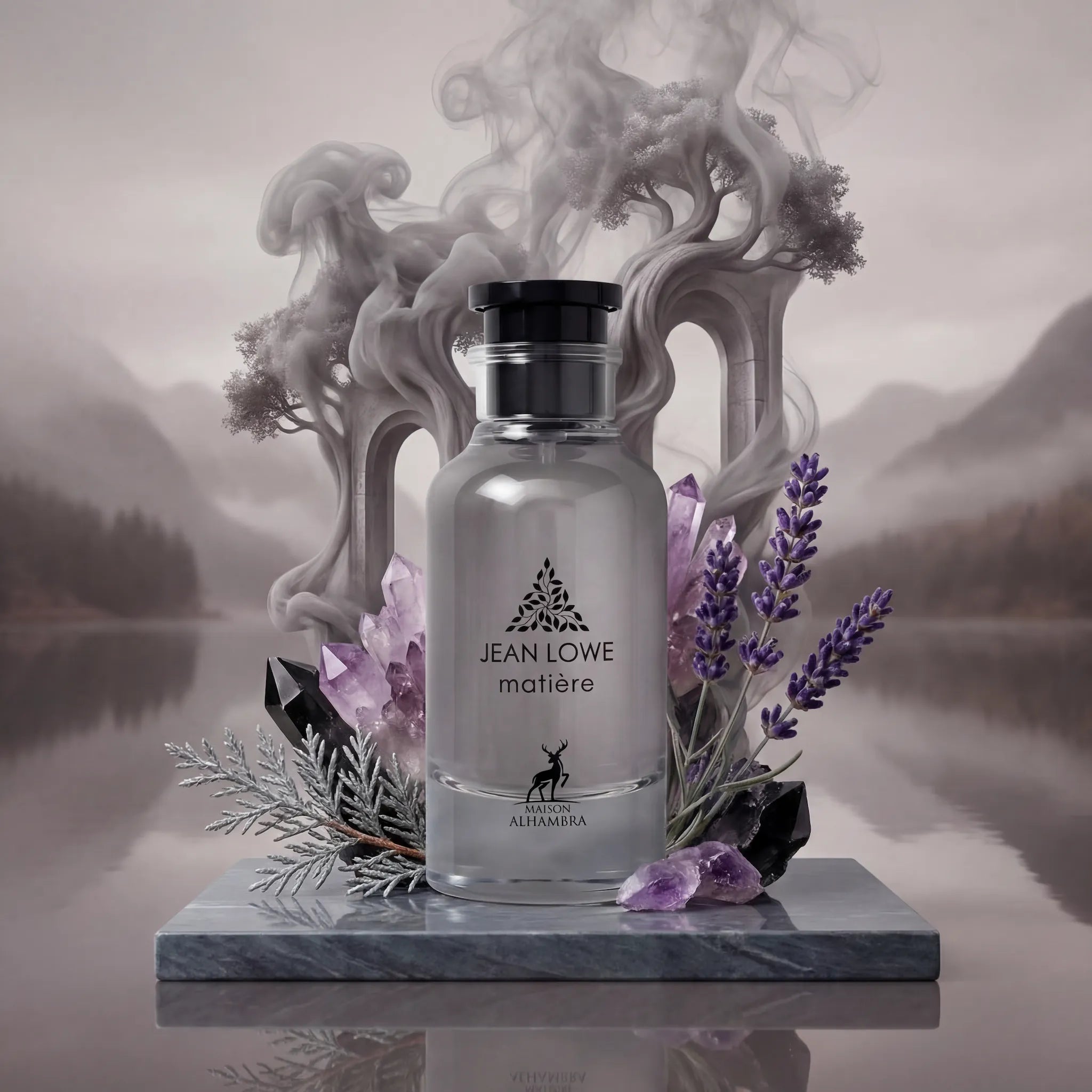 Jean Lowe Matiere Maison Alhambra Eau de Parfum Unisex con fondo creativo de minerales y hierbas