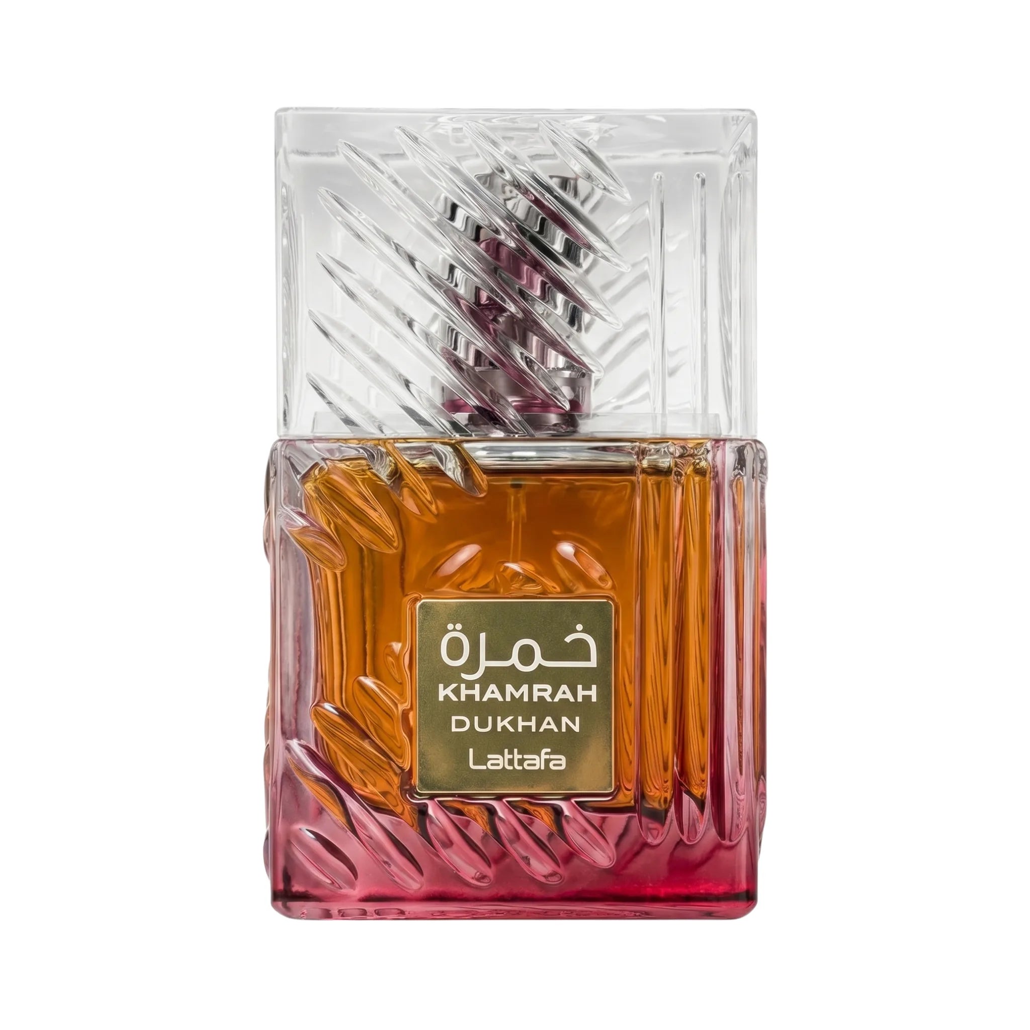 Frasco de Khamrah Dukhan Lattafa Eau de Parfum Para Hombre