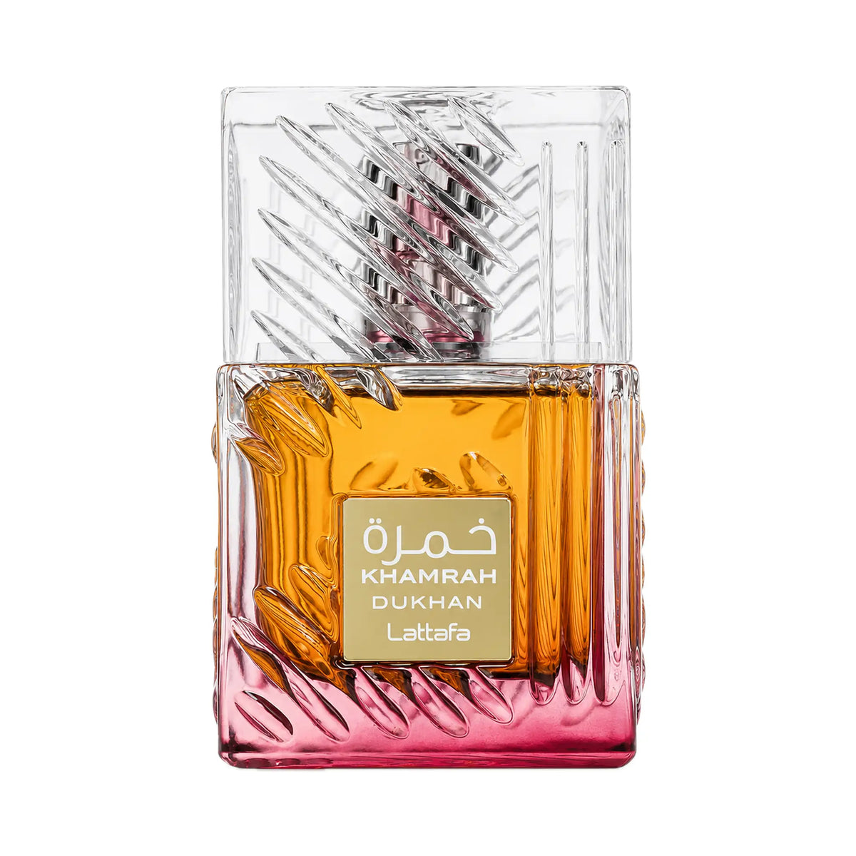 Frasco de Khamrah Dukhan Lattafa Eau de Parfum Para Hombre