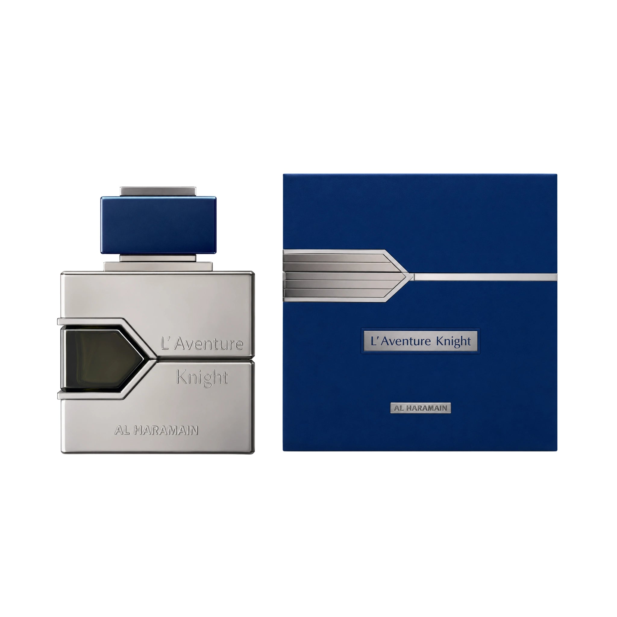 Frontal L Aventure Knight Al Haramain Eau de Parfum Para Hombre con su caja