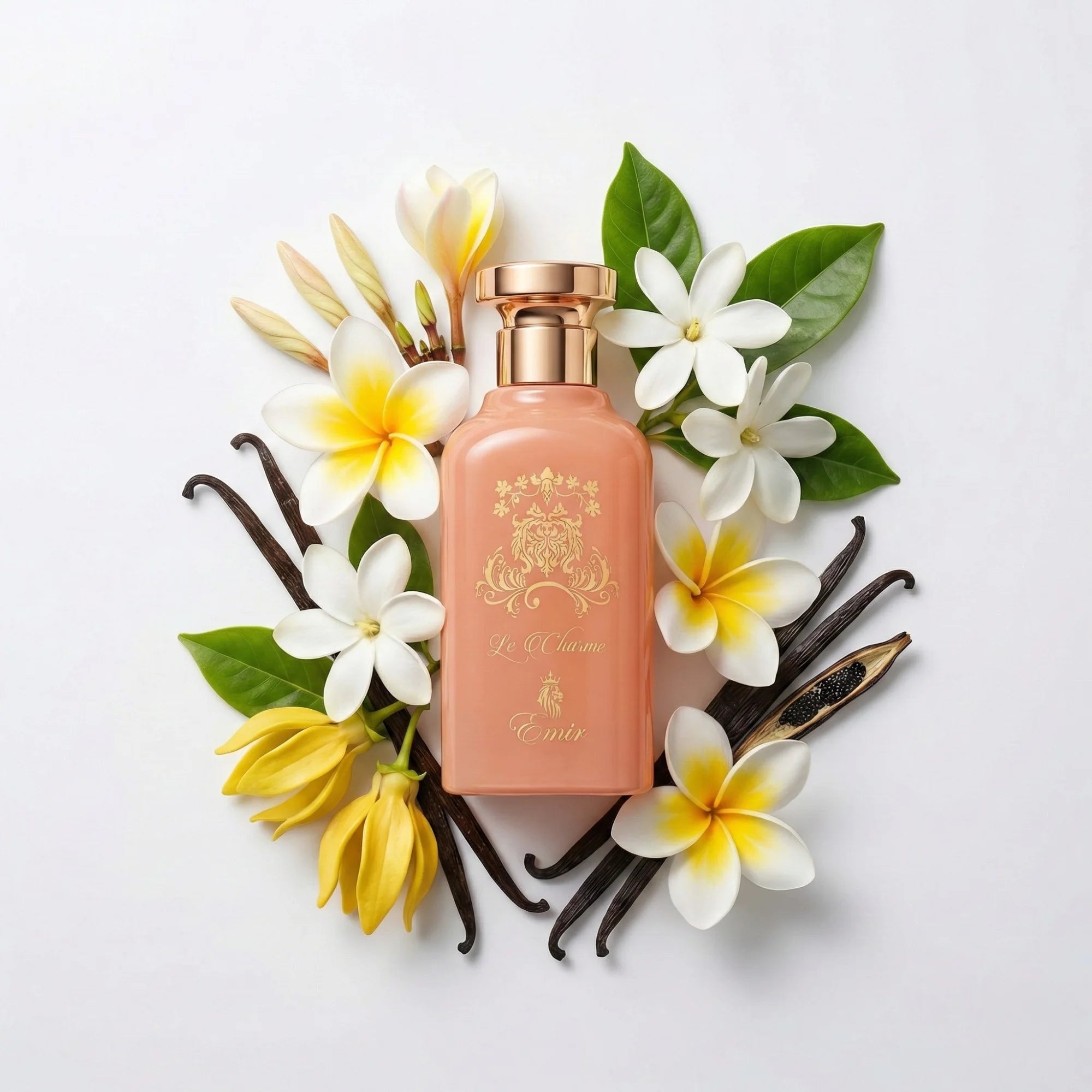 Le_Charme_Emir_Eau_de_Parfum_Para_Mujer_Fondo_Blanco_Tiare_Vainilla
