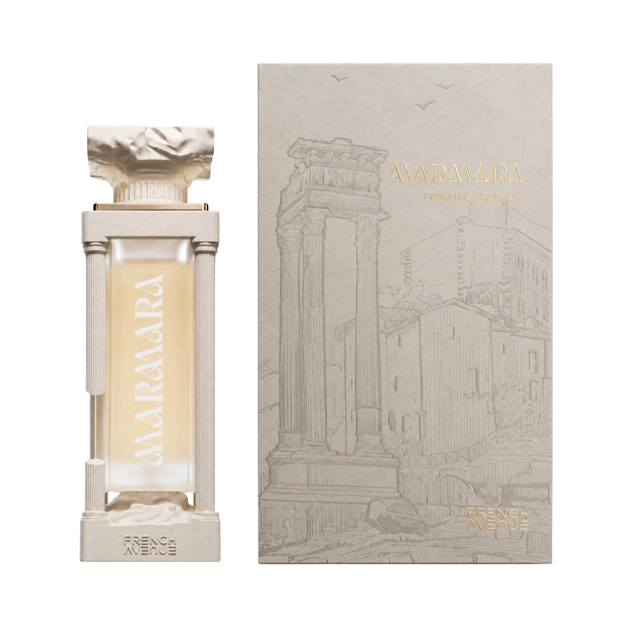 Caja y botella de Marmara French Avenue Eau de Parfum