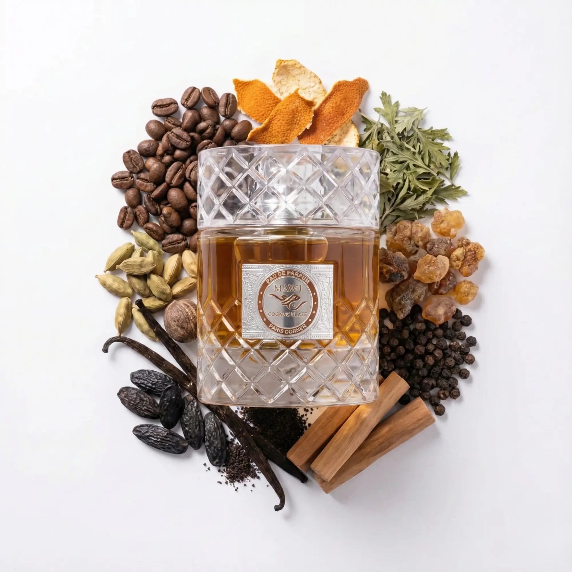 Mawj_Cognac_Blaze_Paris_Corner_Eau_de_Parfum_Unisex_Fondo_Blanco_Cafe-Davana