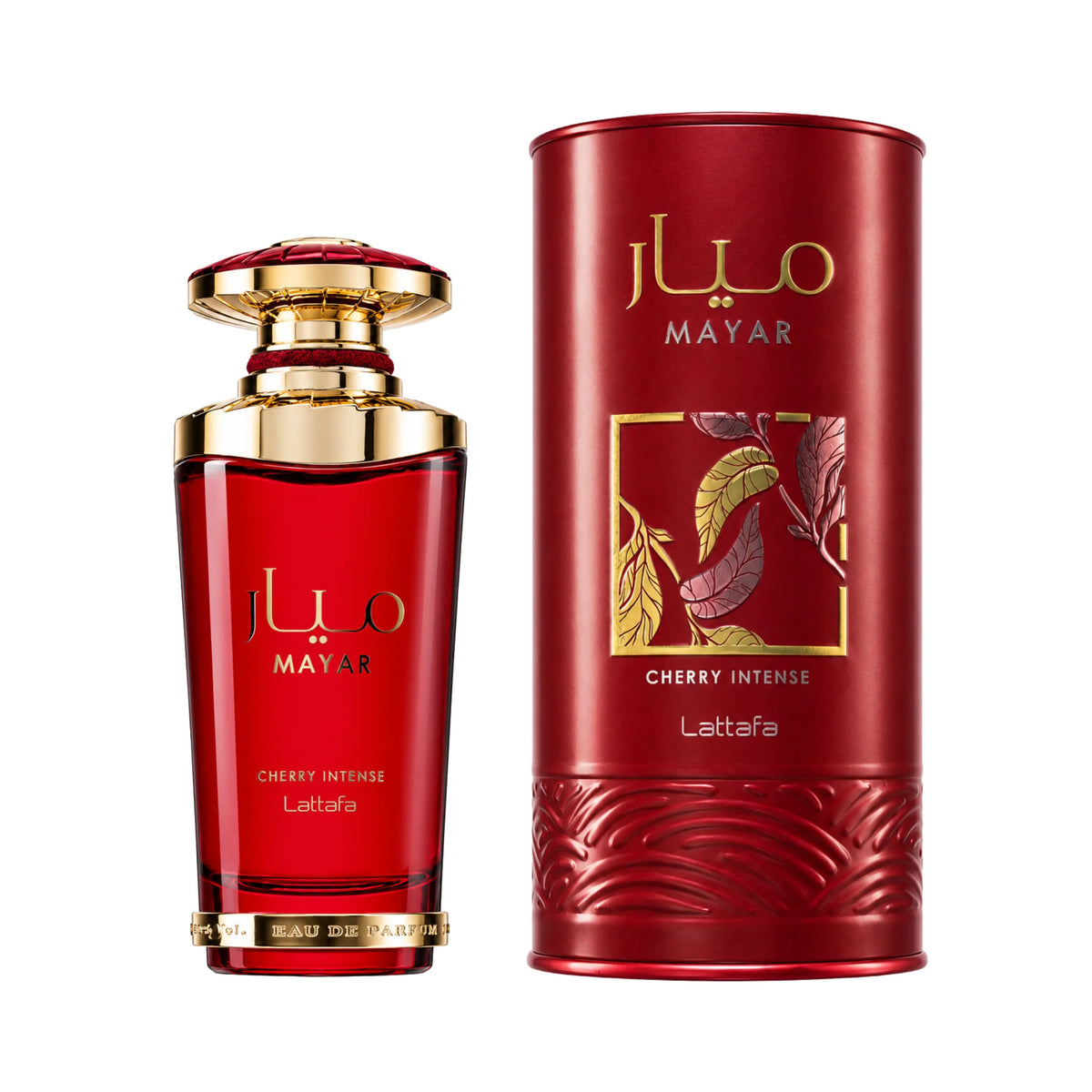 Botella y caja de Mayar Cherry Intense Lattafa Eau de Parfum