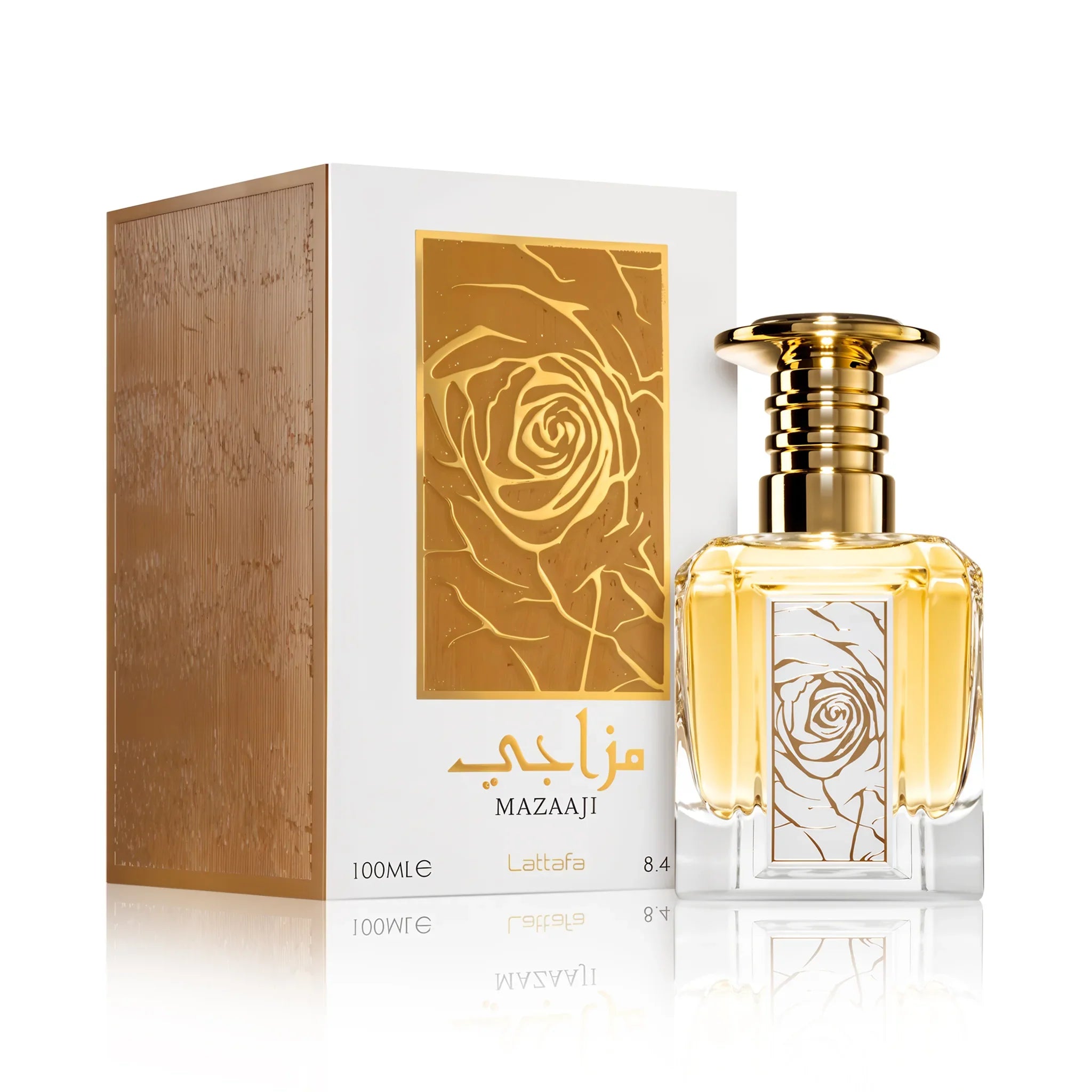 Frontal del Mazaaji Lattafa Eau de Parfum Para Mujer con su caja