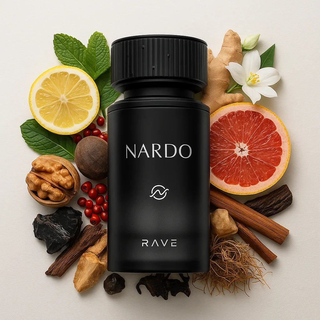 Nardo_Black_Rave_Eau_de_Parfum_Unisex_Fondo_Blanco_Nuez_Pomelo