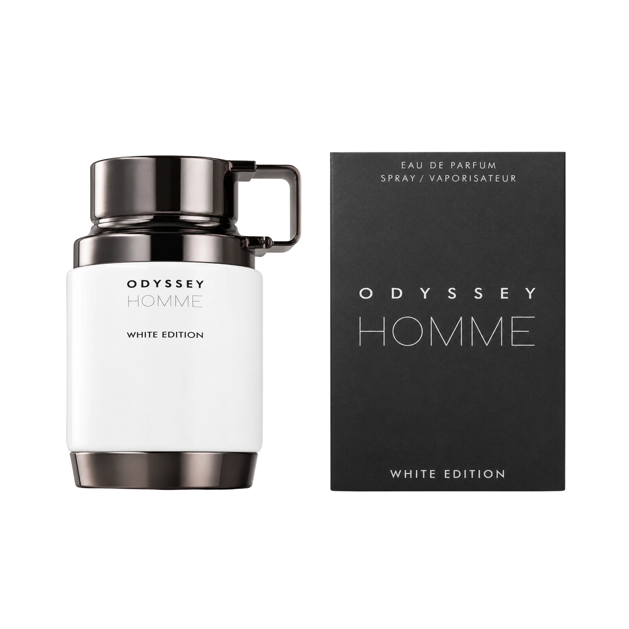 Frasco y caja del perfume Odyssey Homme White Edition Armaf Eau de Parfum Para Hombre