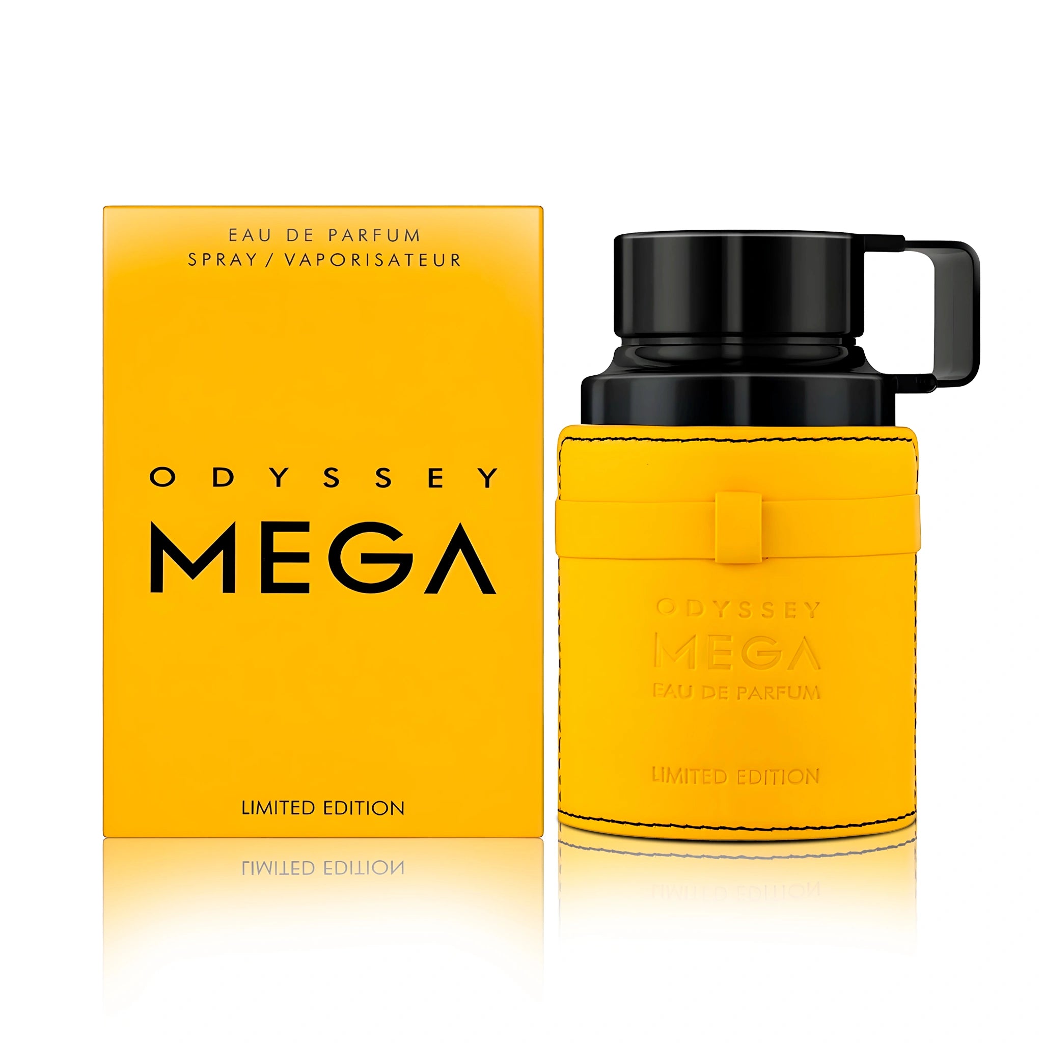 Frasco y caja de Odyssey Mega Armaf Eau de Parfum Para Hombre
