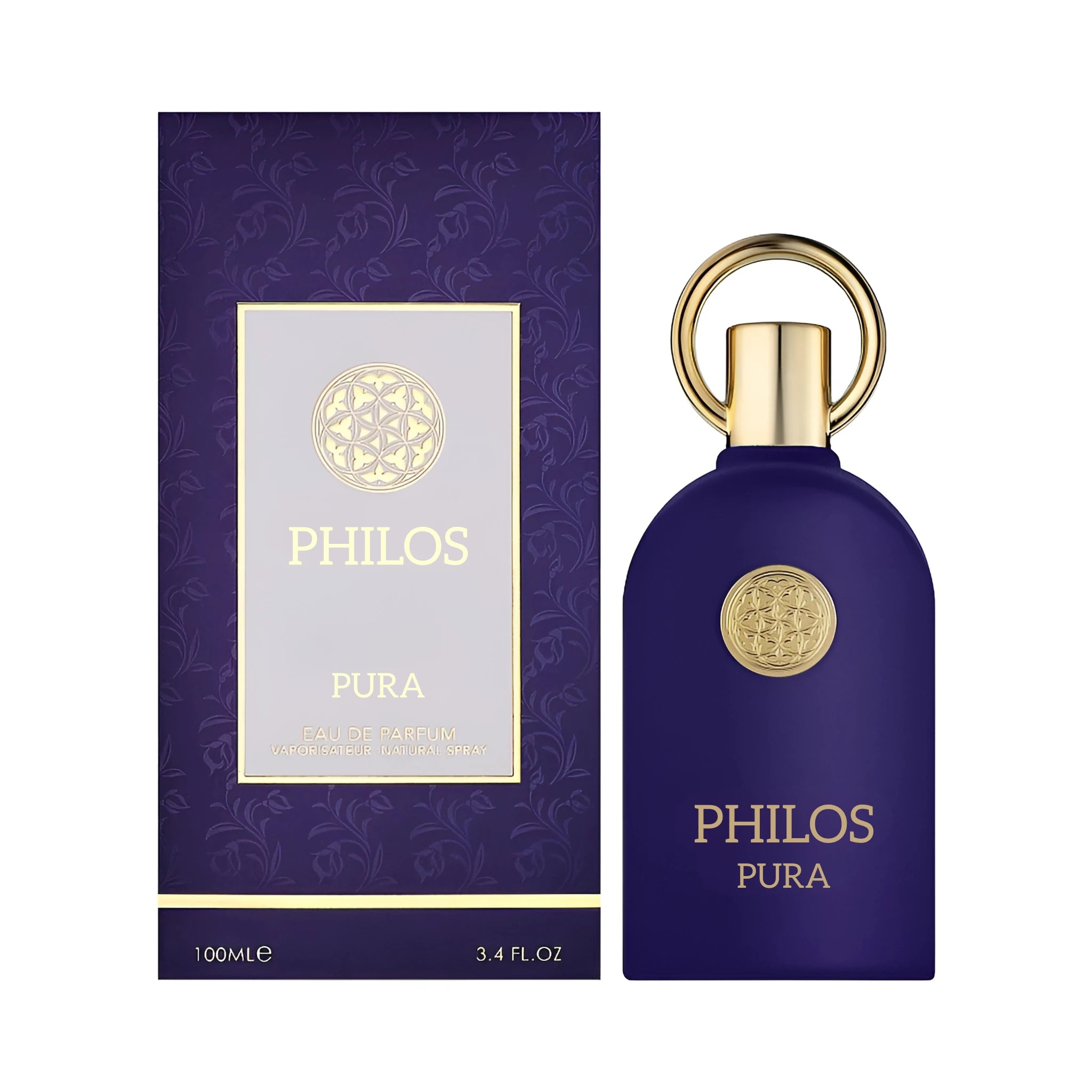 Frasco y caja de Philos Pura Maison Alhambra Eau de Parfum Unisex