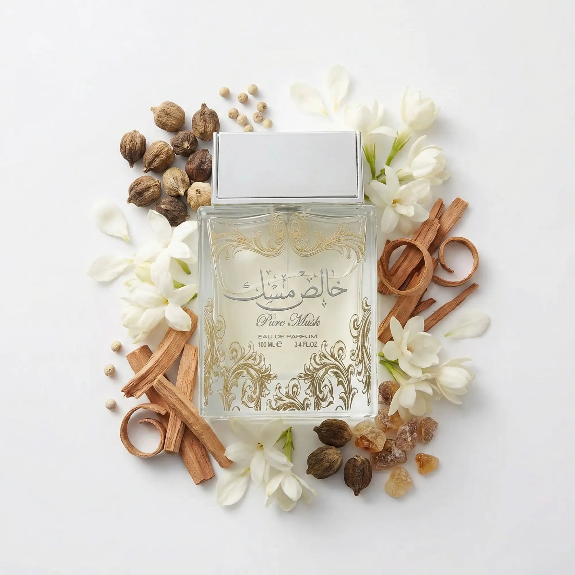 Pure_Musk_Lattafa_Eau_de_Parfum_Unisex_Fondo_Blanco_Almizcle