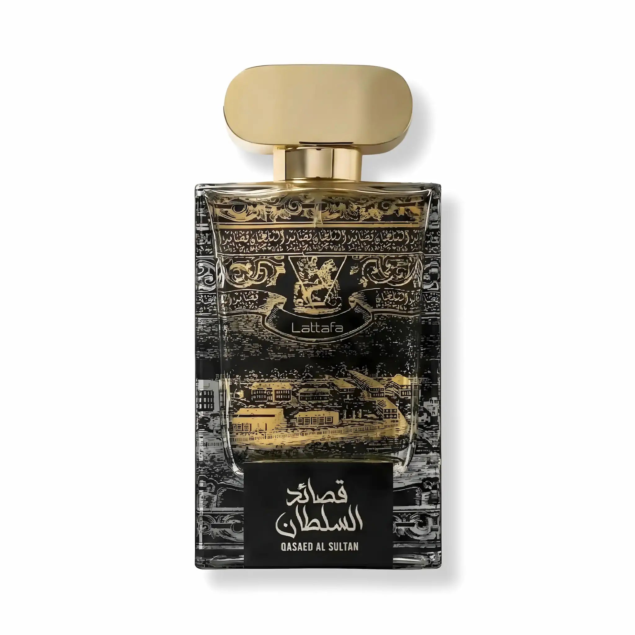 Frontal del Qasaed Al Sultan Lattafa Eau de Parfum Unisex