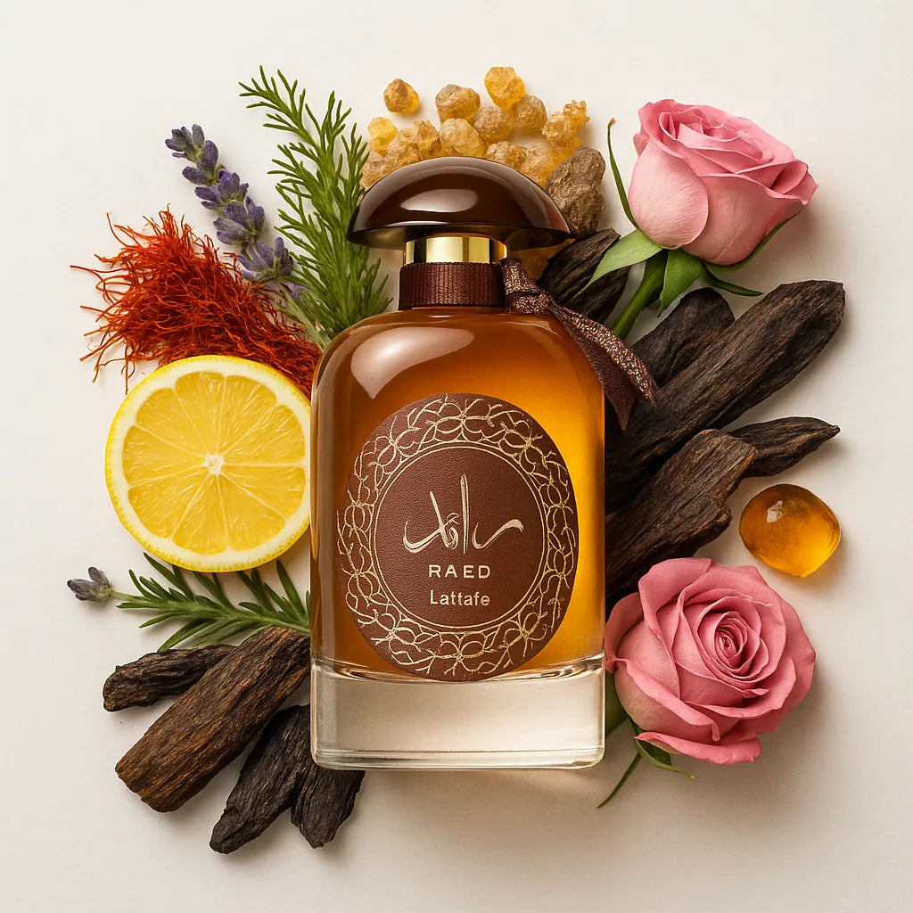 Ra_ed_Oud_Lattafa_Eau_de_Parfum_Para_Hombre_Fondo_Blanco_Azafran_Bergamota_Lavanda_Cipriol